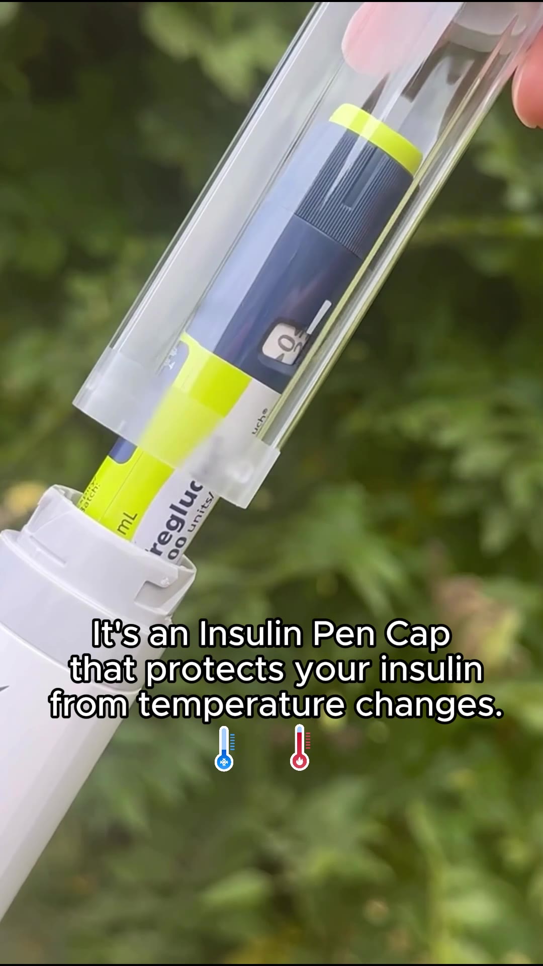 TempraMed: Insulin Pen Protection Facebook ad: 25% off + FREE cover case: Protect your insulin.