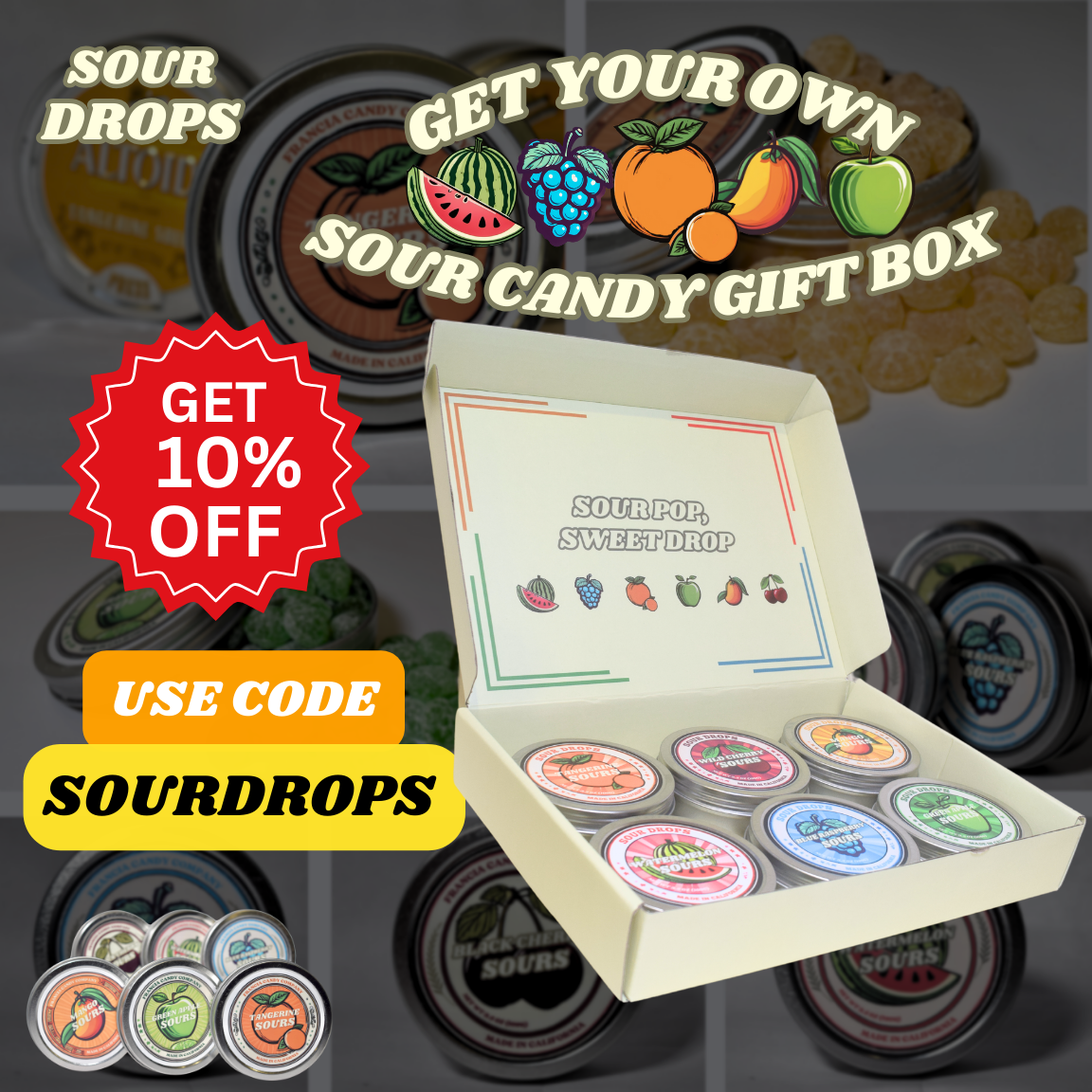 Sour Drops Facebook ad