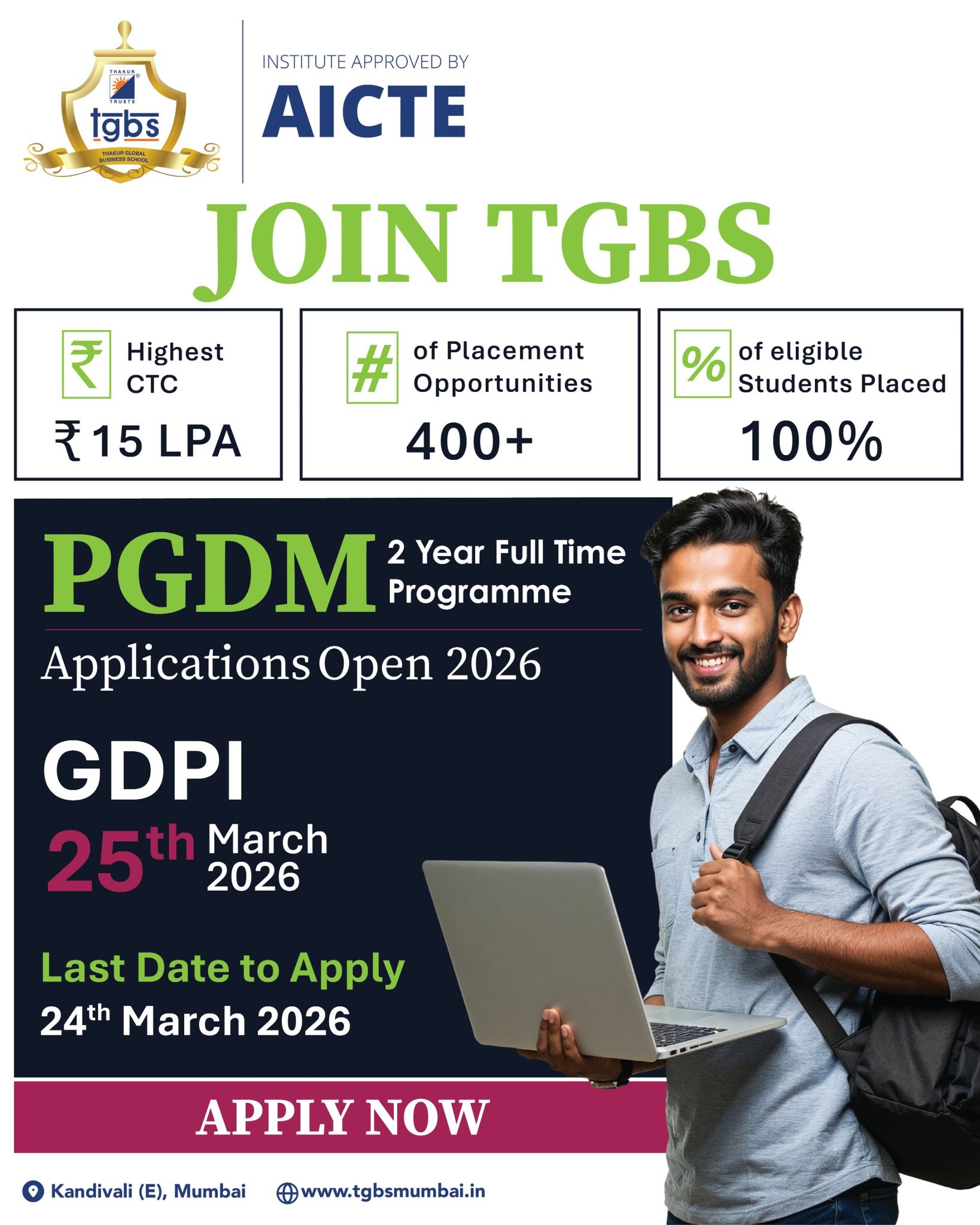 Thakur Global Business School Facebook ad