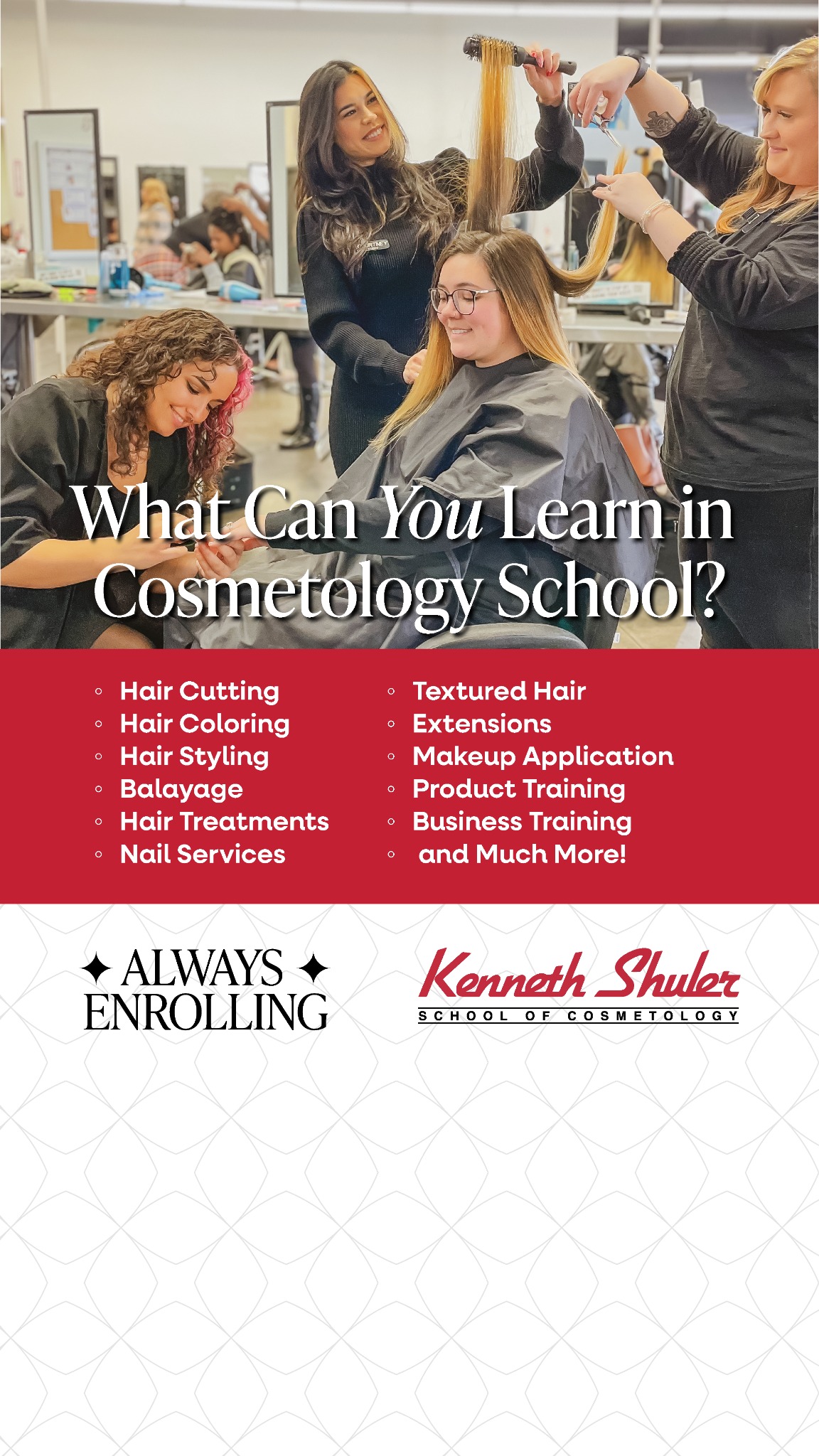 Kenneth Shuler School of Cosmetology Facebook ad