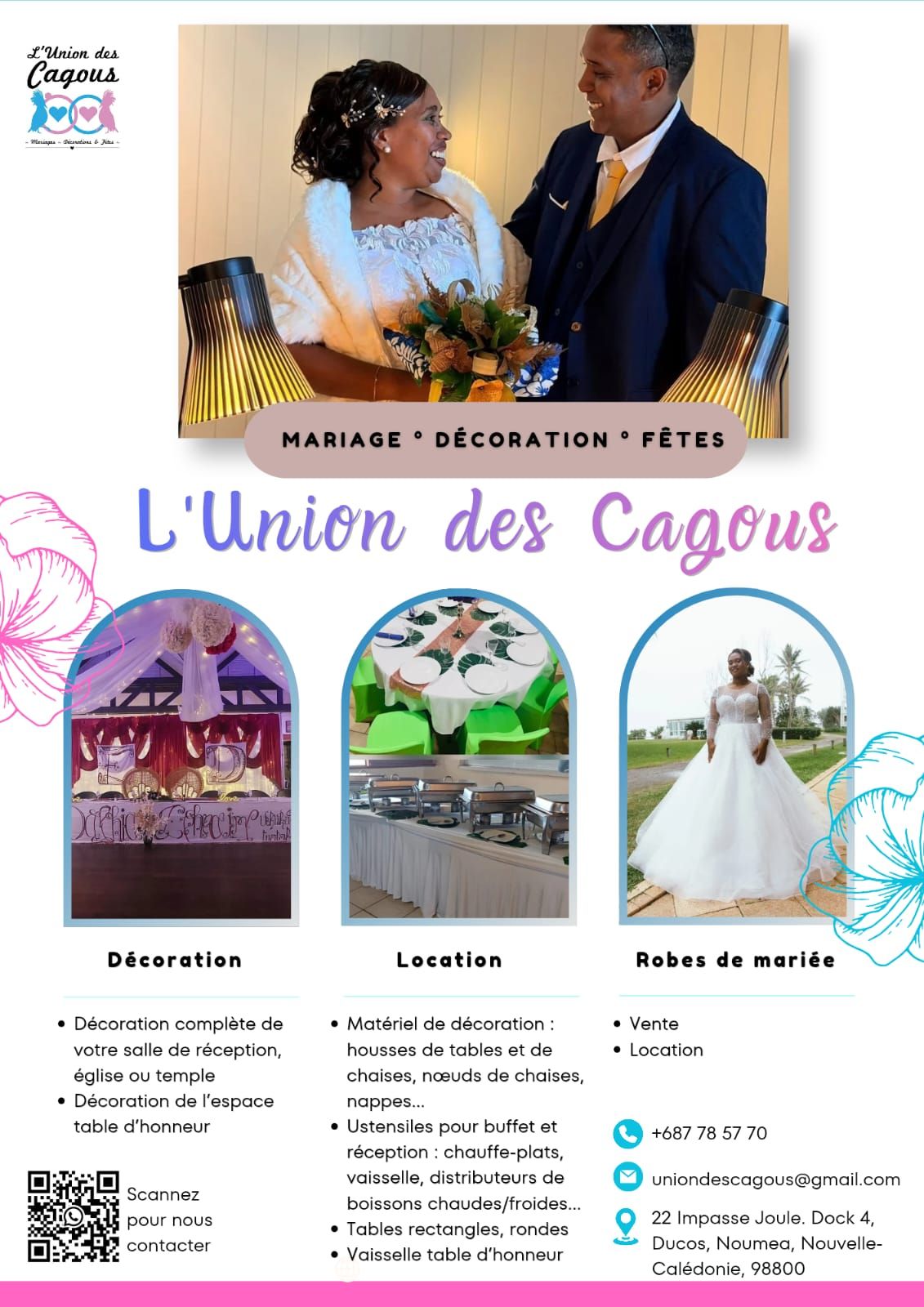 L'Union des Cagous Facebook ad: L’Union des Cagous, Le spécialiste de vos mariages…