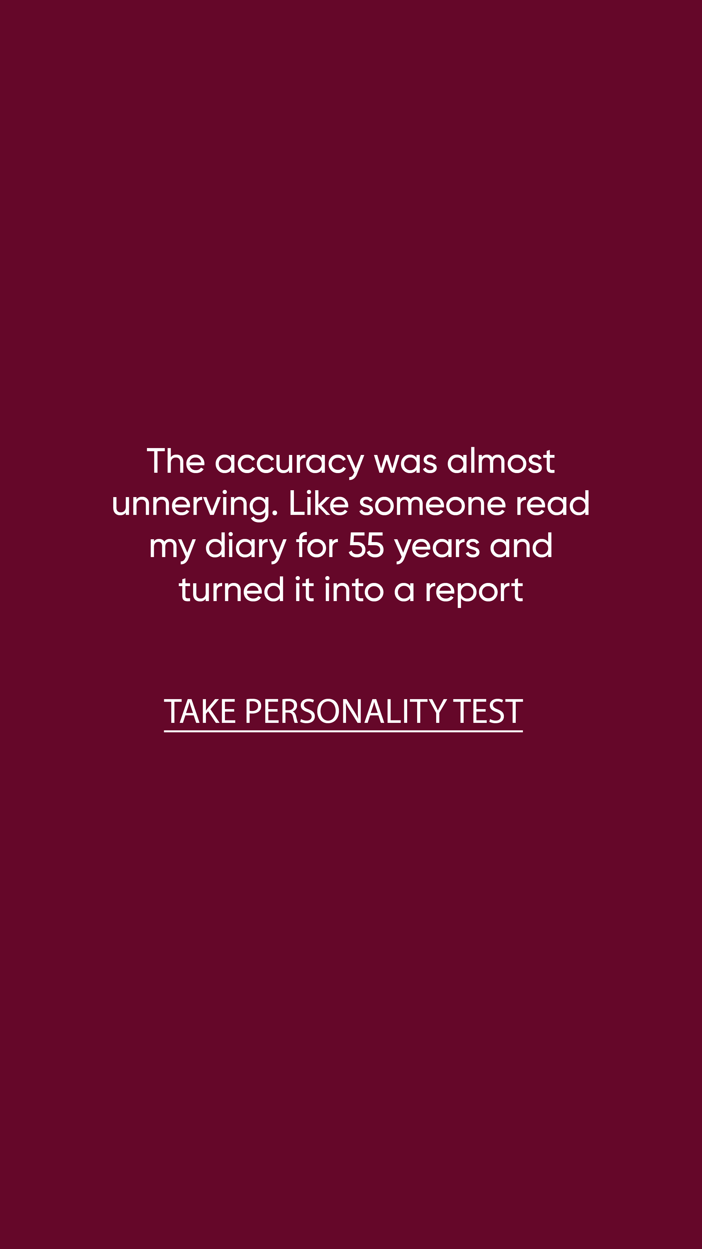 Personality Type Facebook ad