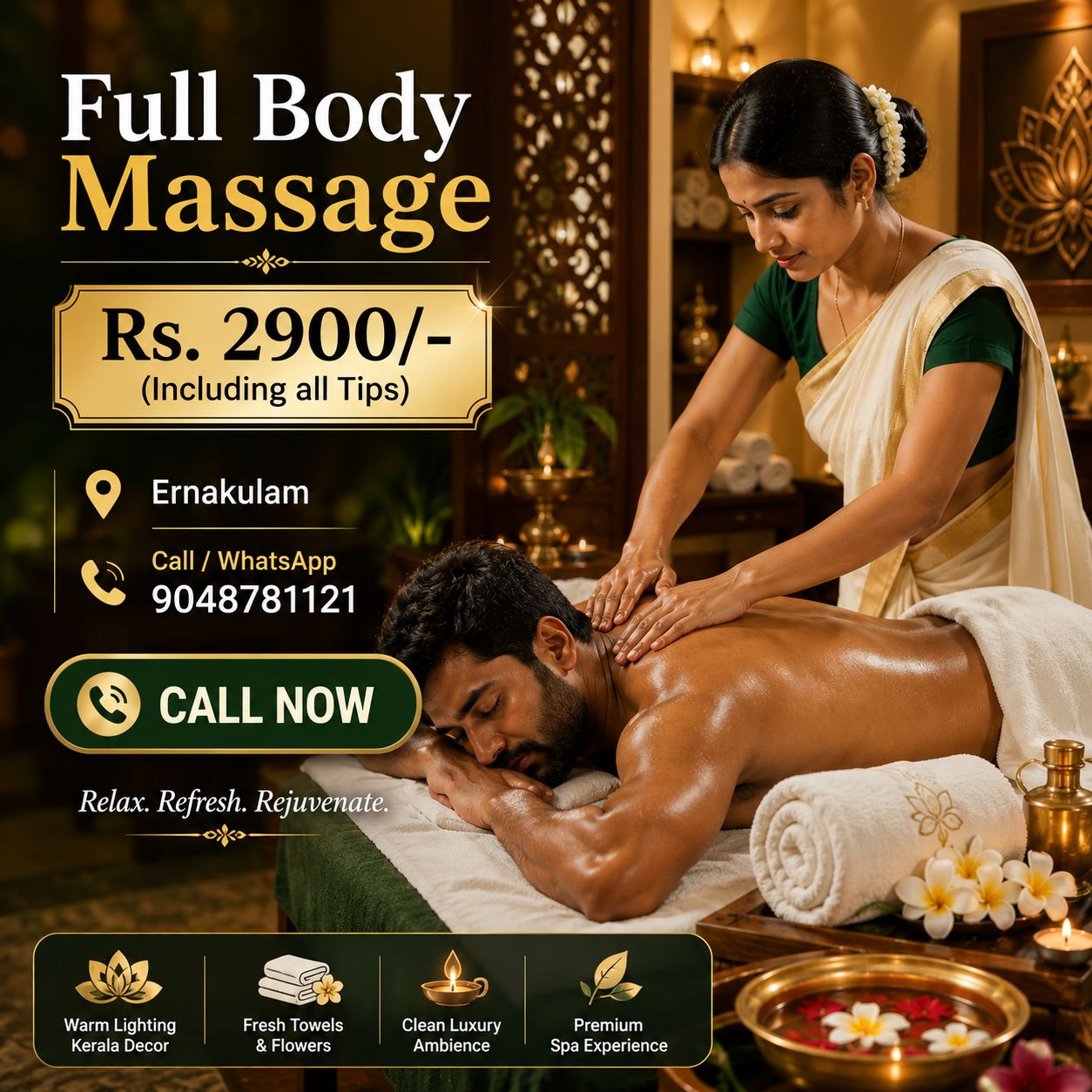 New Life Body & Mind Studio Facebook ad: Relax. Refresh. Rejuvenate.