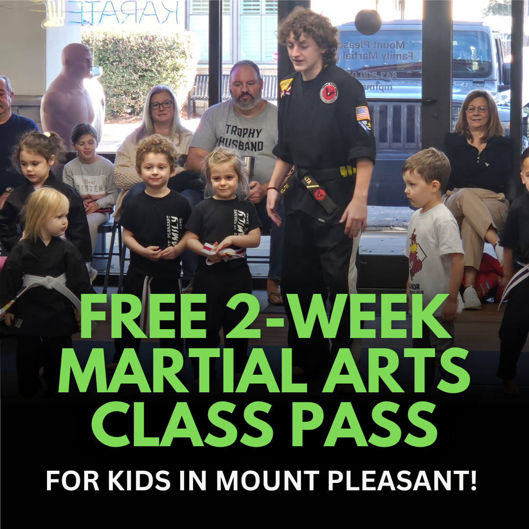 Mount Pleasant Family Martial Arts Facebook ad: 2 Week FREE TRIAL for KIDS