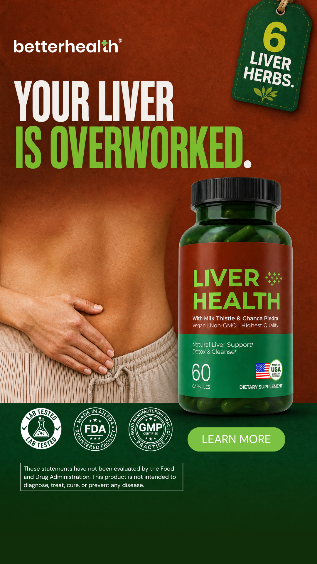 Betterhealth Facebook ad: Give Your Liver a Head Start on Monday