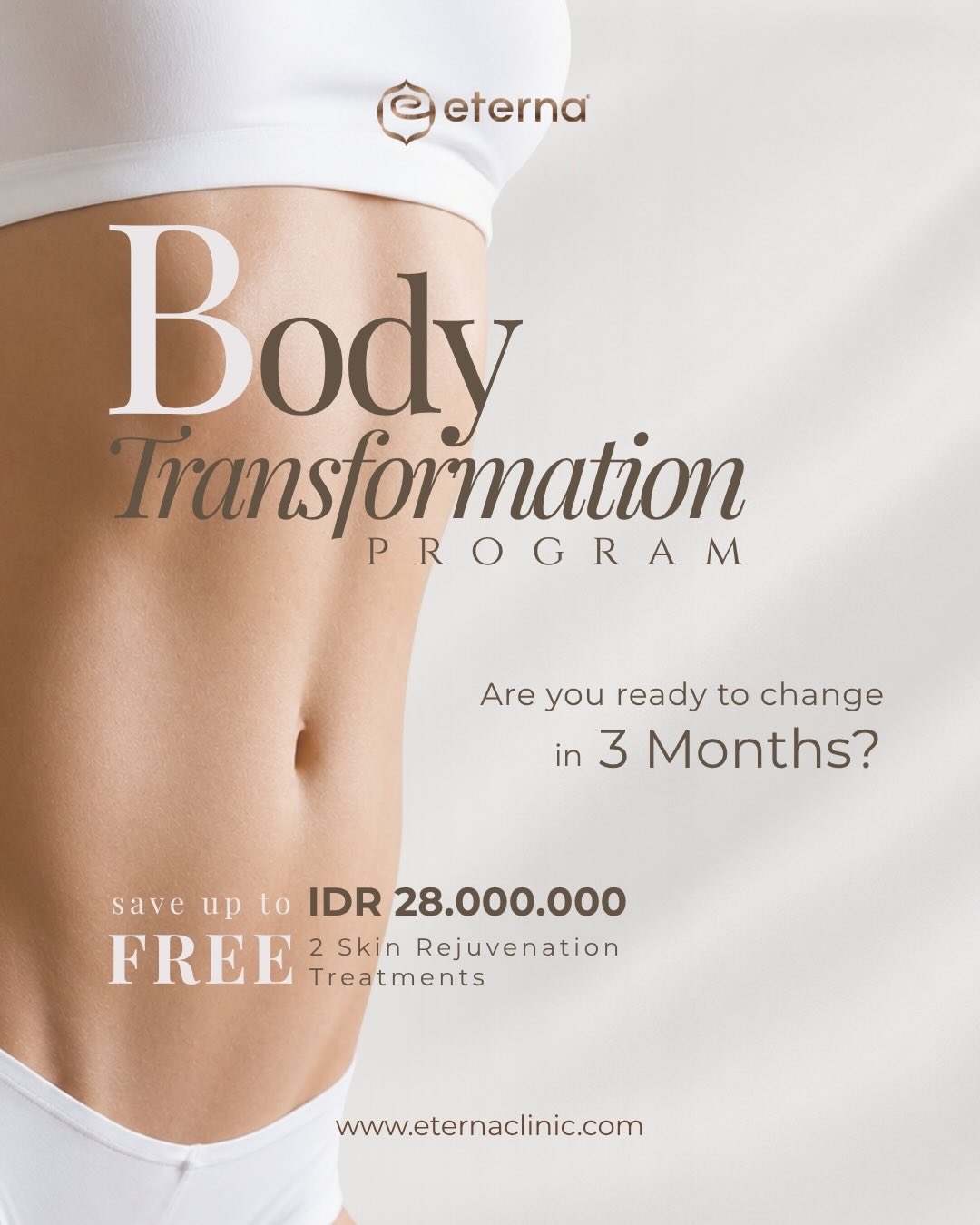 Eterna Aesthetic & Anti Aging Facebook ad: BODY TRANSFORMATION PROGRAM
