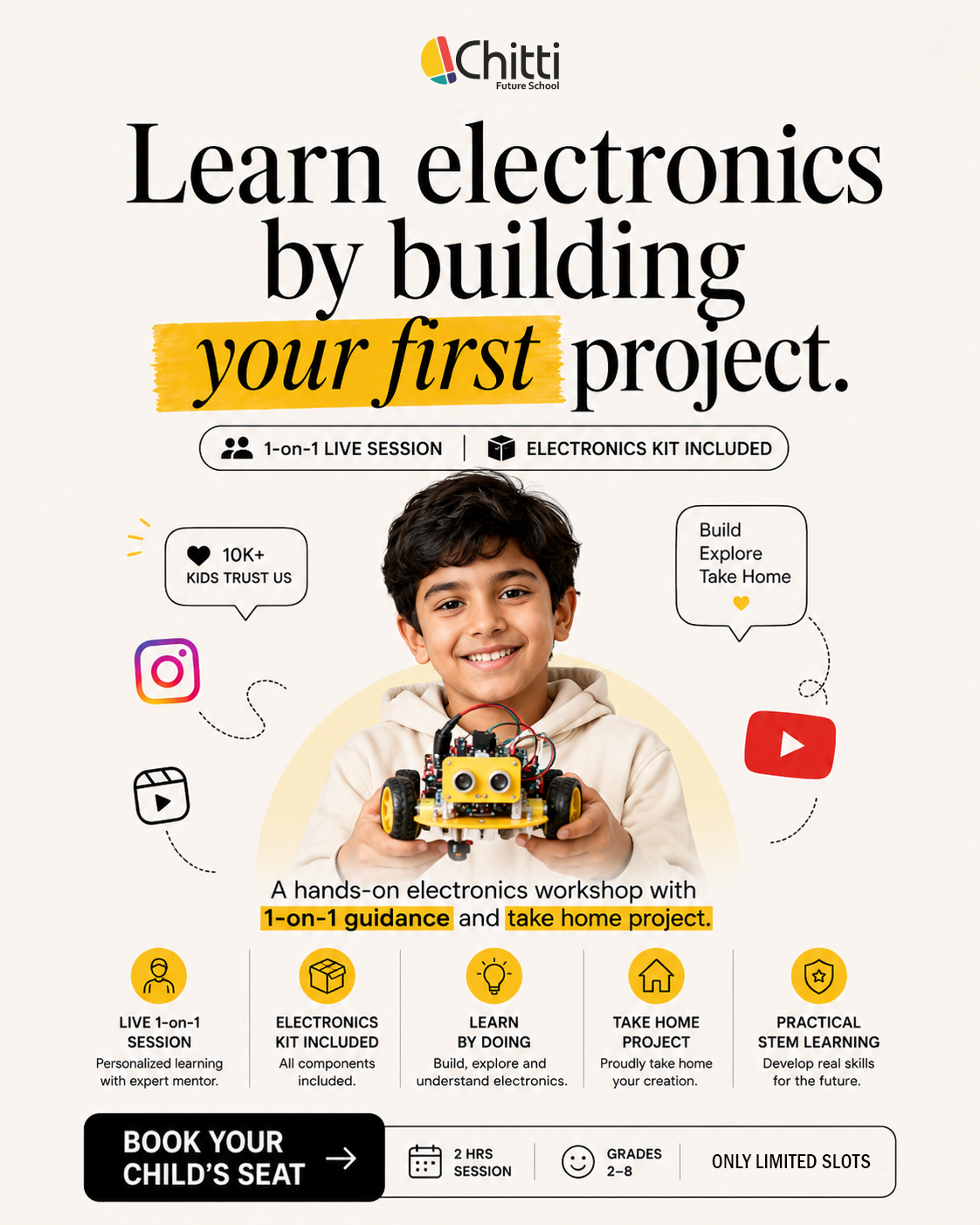 Chitti Global Facebook ad: Kit delivered to your home in 3-5 days