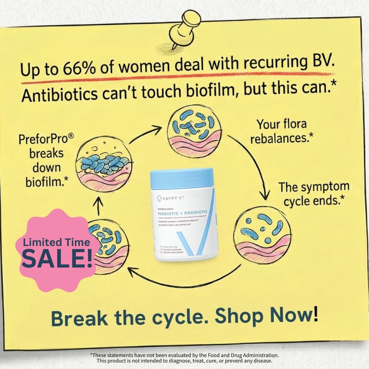 Happy V Facebook ad