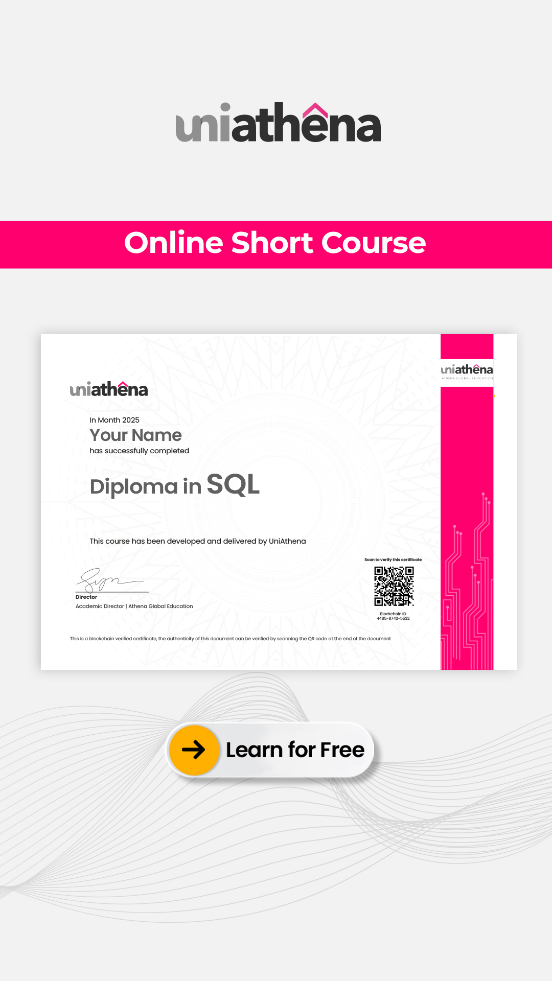 Uniathena - Short Courses Facebook ad