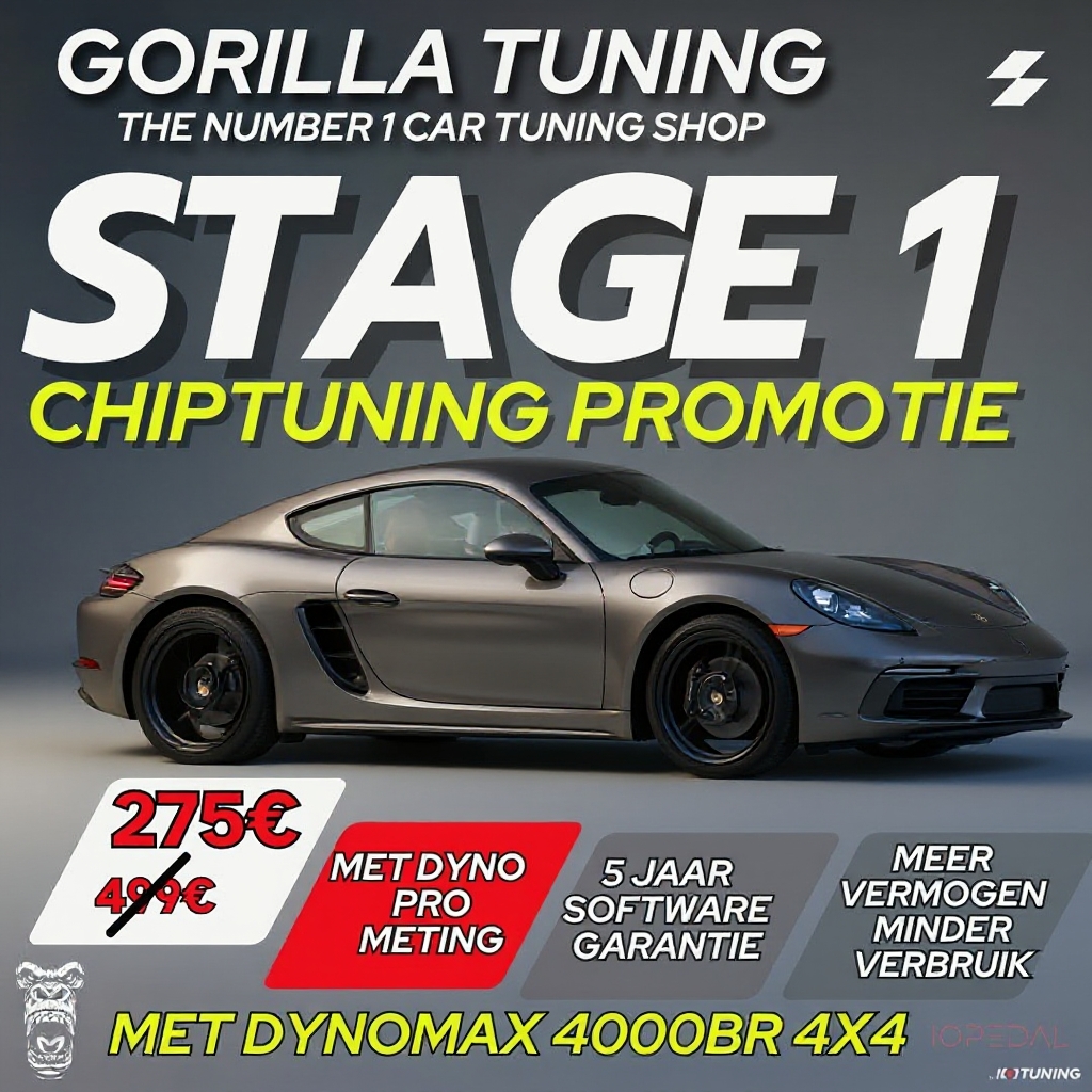 Gorilla Chiptuning Center België, professionele chiptuning op maat. Facebook ad: Chat met ons