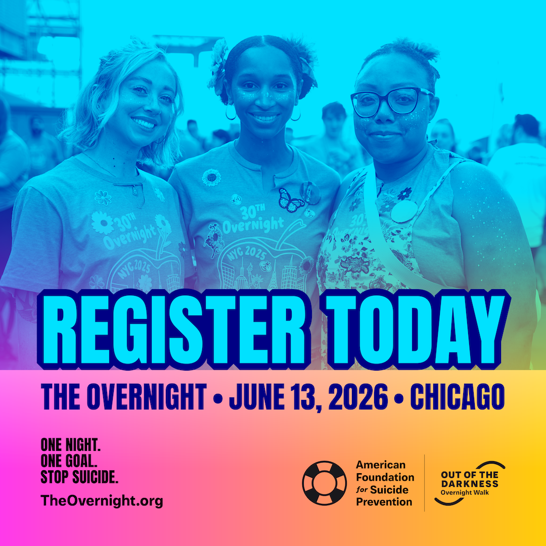 American Foundation for Suicide Prevention Facebook ad: The Overnight | June 13th