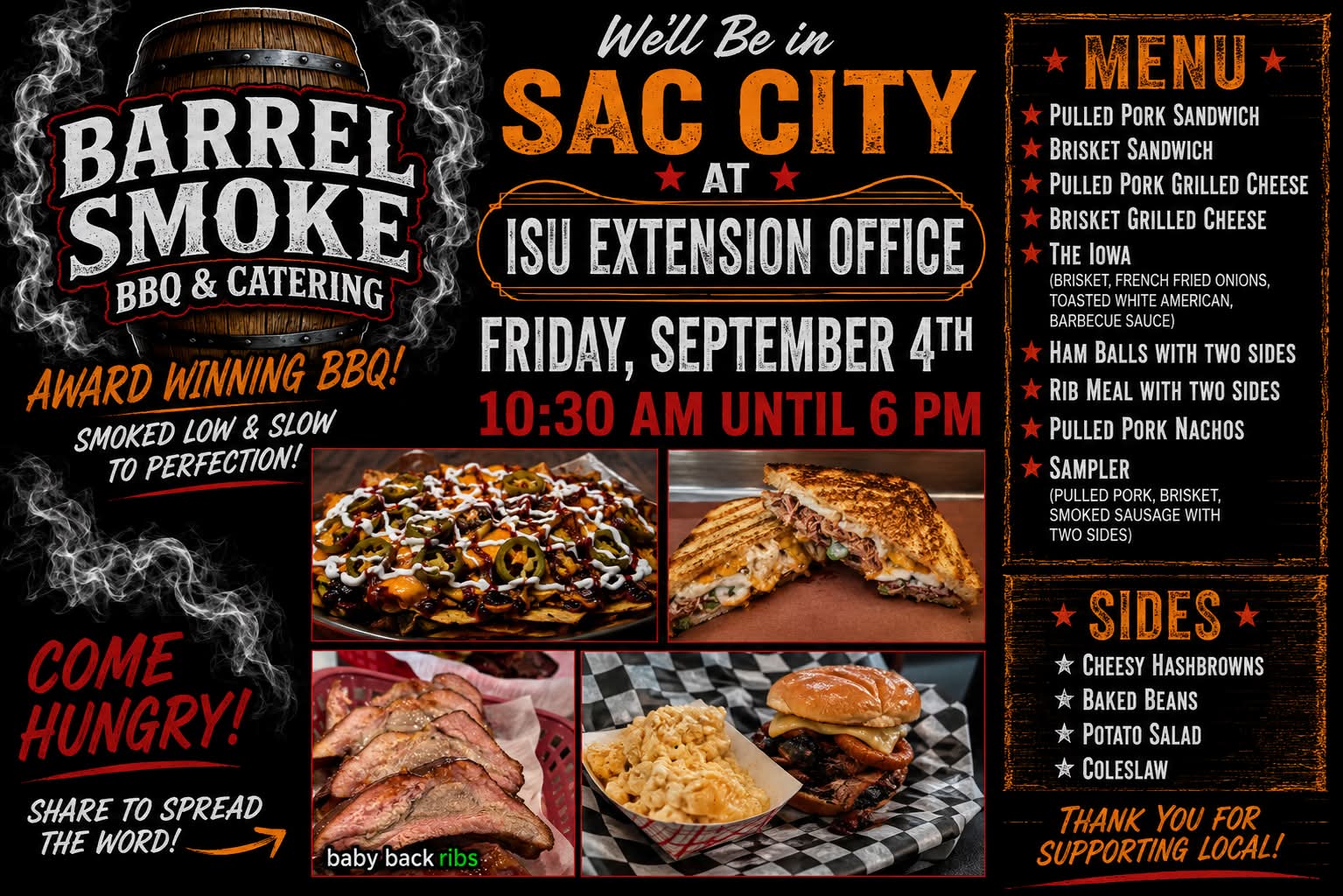 Barrel Smoke BBQ & Catering Facebook ad