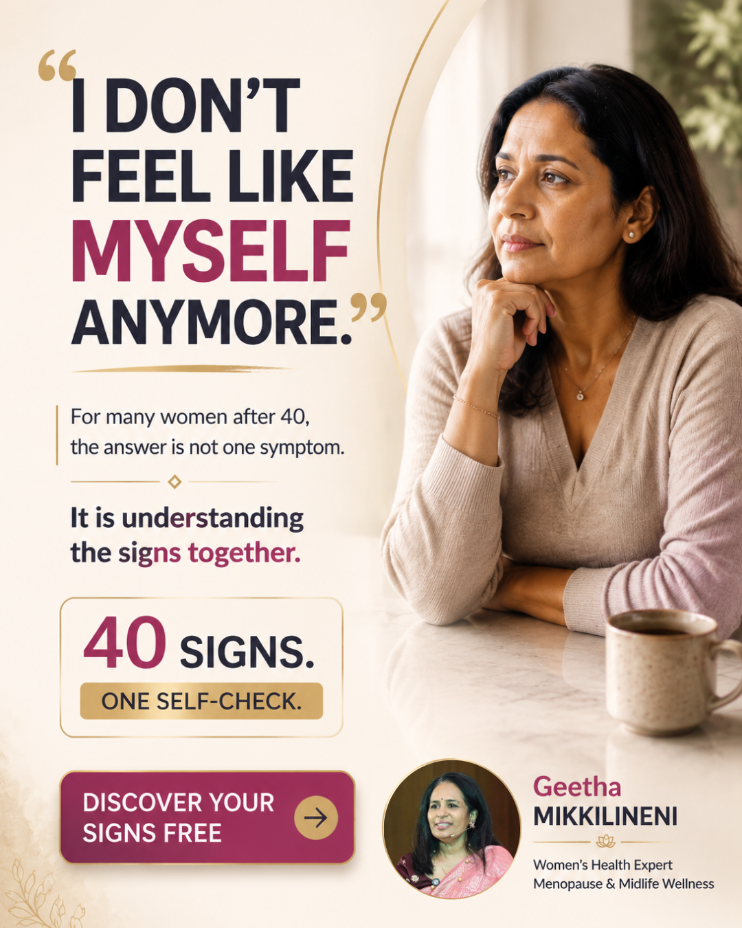 Wellness Coach geetha Facebook ad from Jul 29, 2026