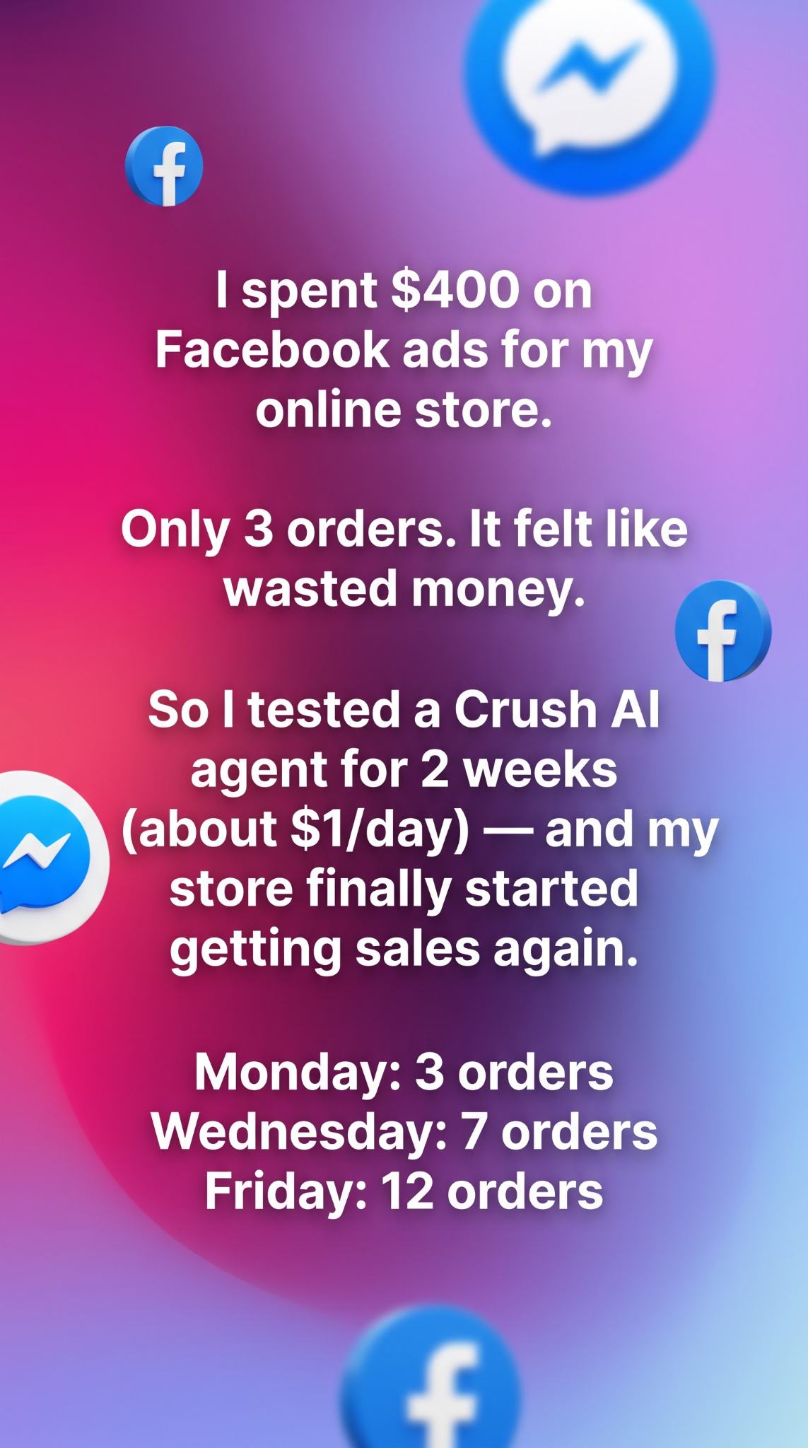 trycrush.ai Facebook ad