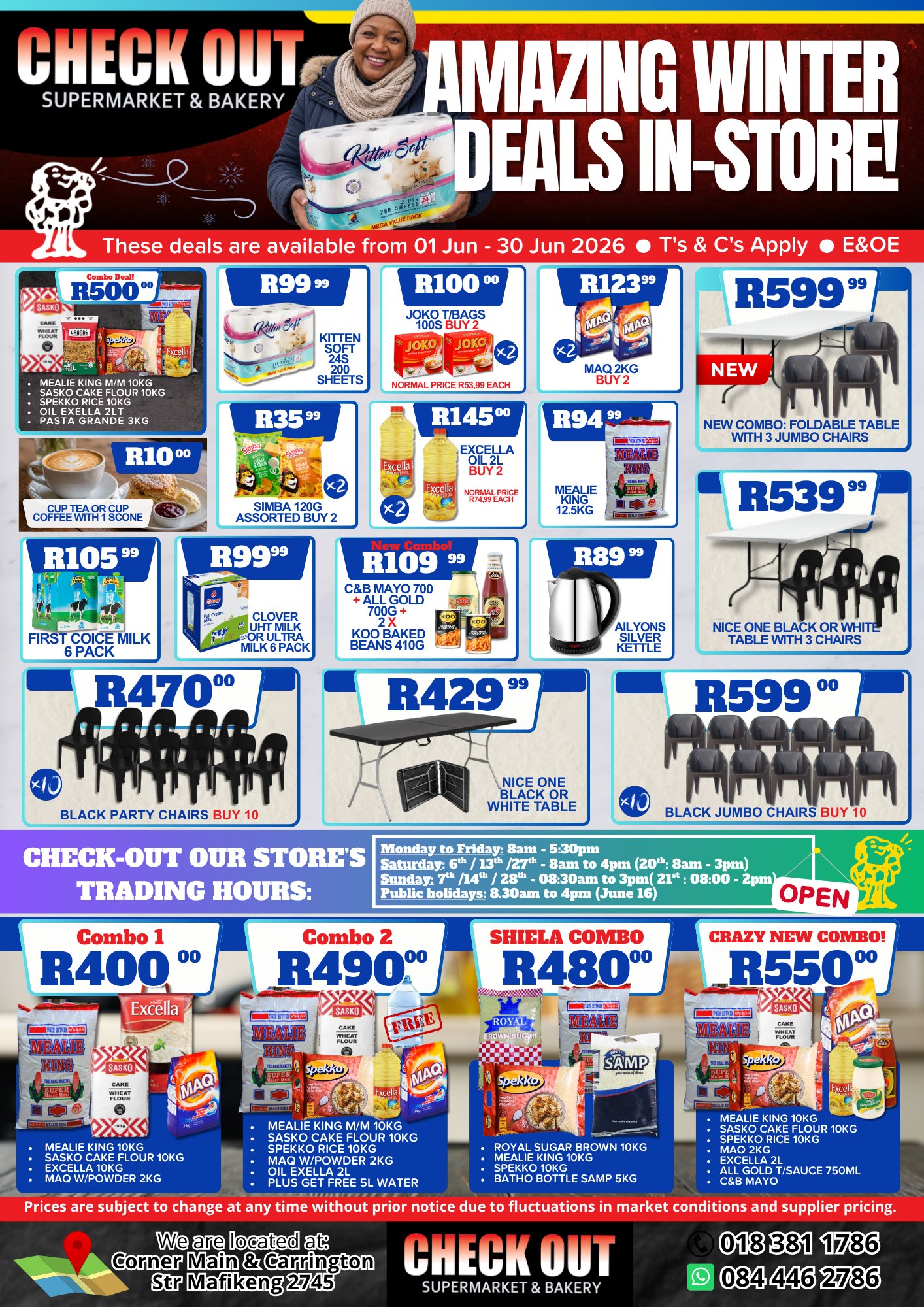 Checkout Supermarket Facebook ad: AMAZING WINTER DEALS NOW IN-STORE!