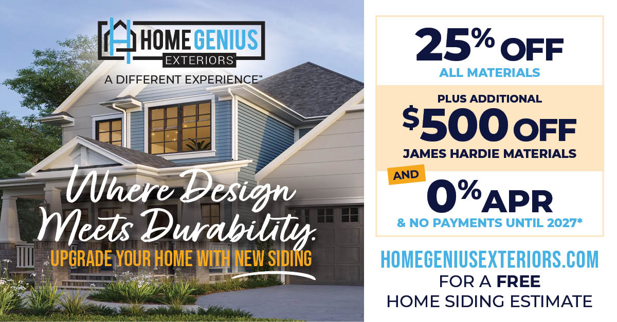 Home Genius Exteriors Facebook ad