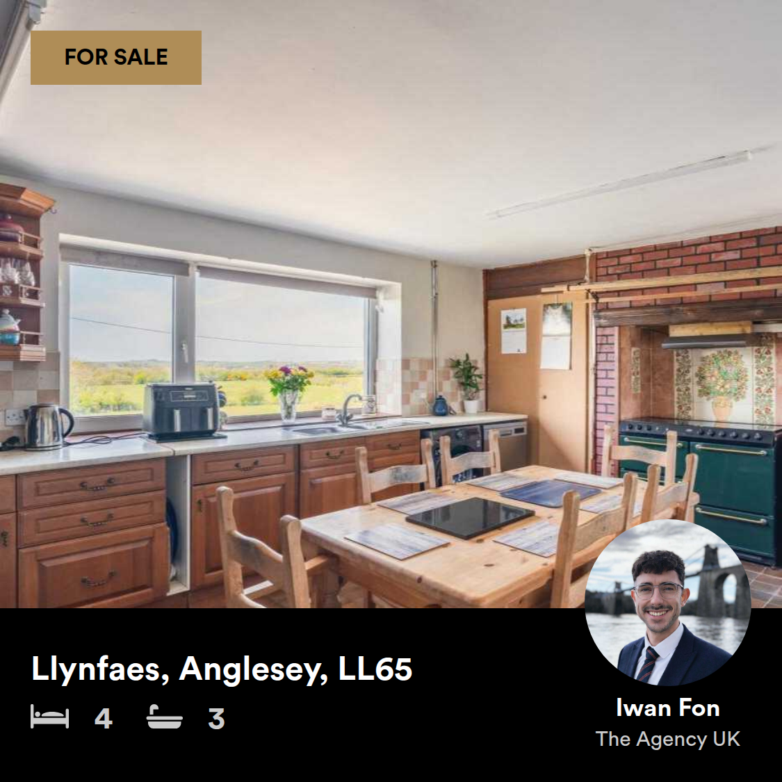 Iwan Fon Estate Agents Gwynedd & Anglesey TAUK Facebook ad: Detached 4 Bedrooms, 2 Bathrooms & En Suite with 4.6 Acres…