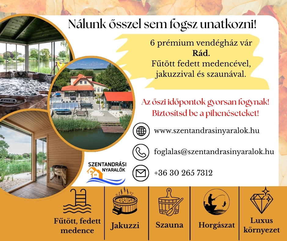 Szentandrási nyaralók Facebook ad: Nálunk ősszel sem fogsz unatkozni!