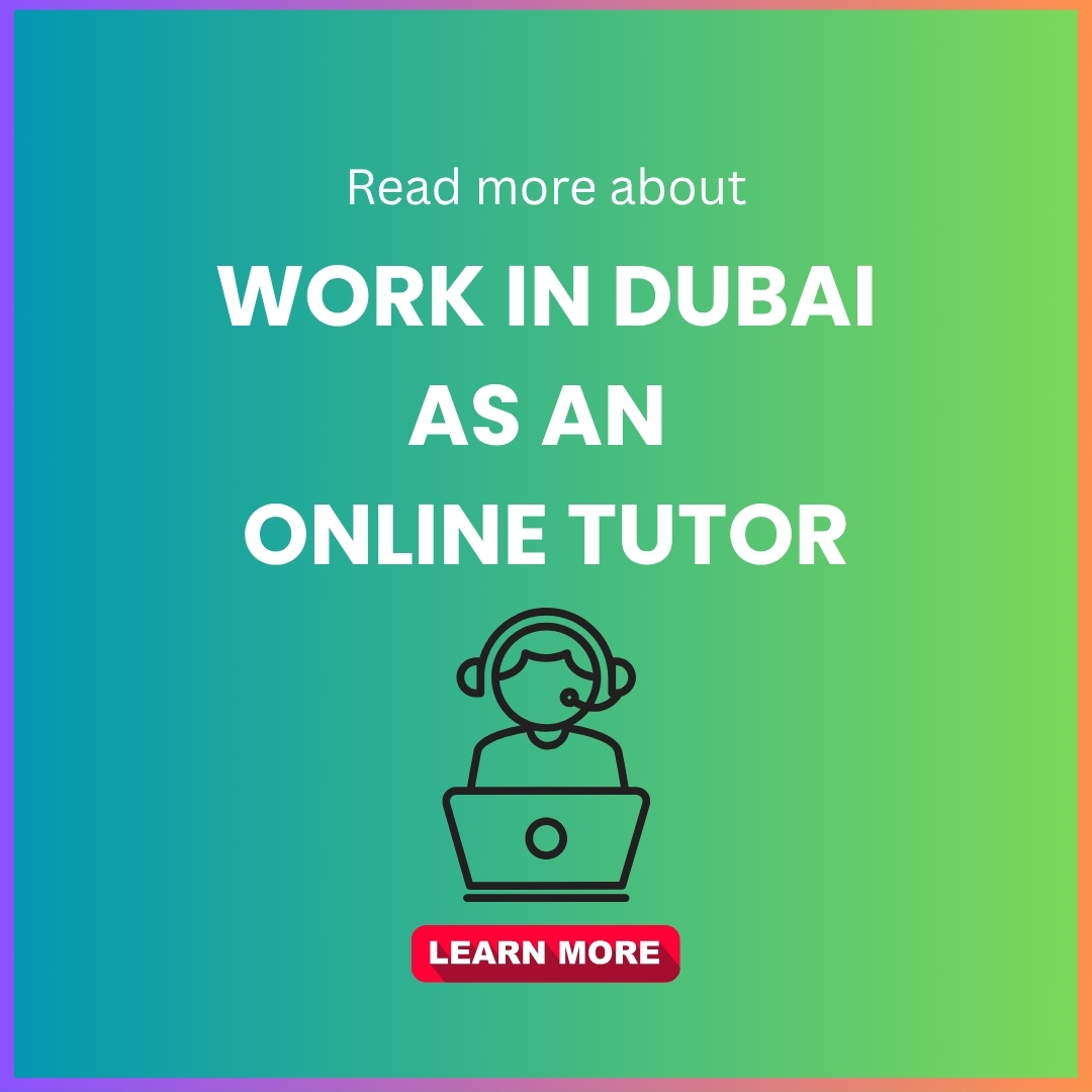 Glamor Gaze Facebook ad: Read about working as an online tutor in Dubai to.