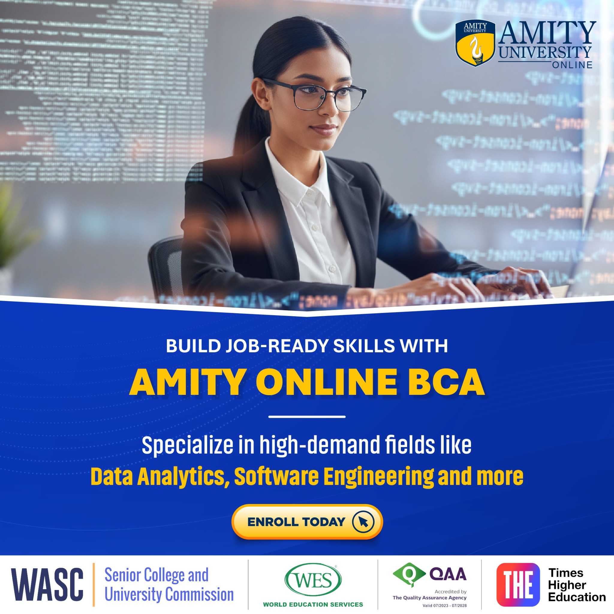 Amity Online Facebook ad