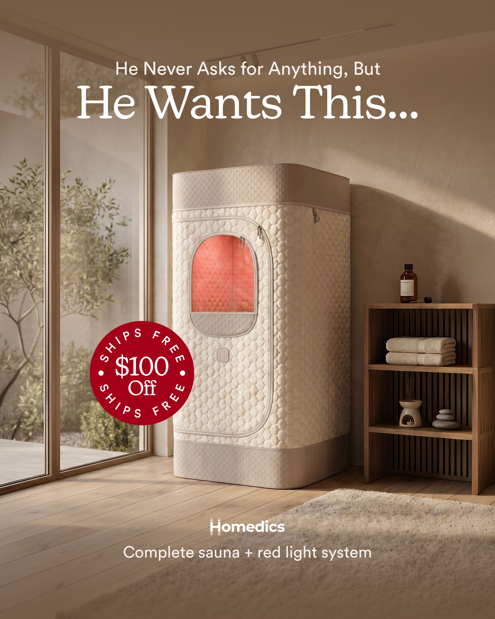 Homedics Facebook ad