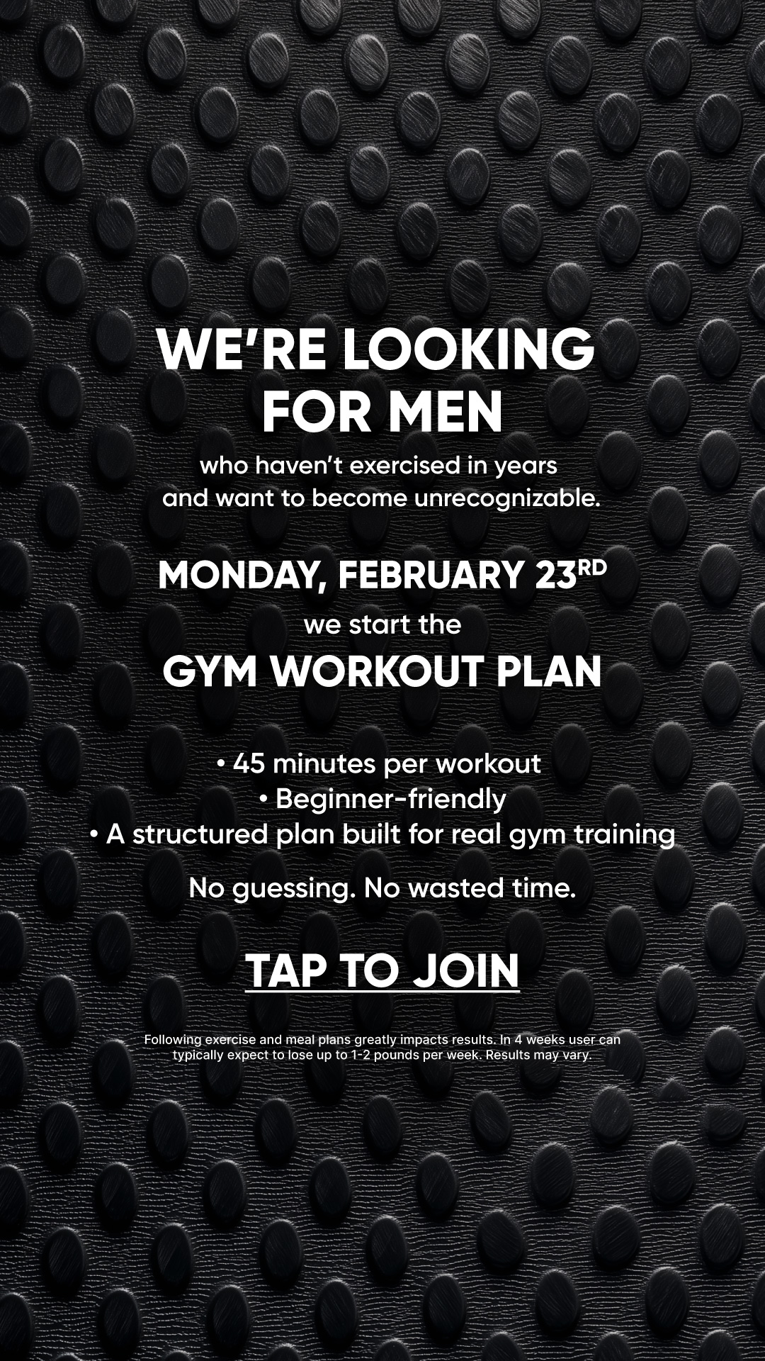 BetterMe Men Facebook ad