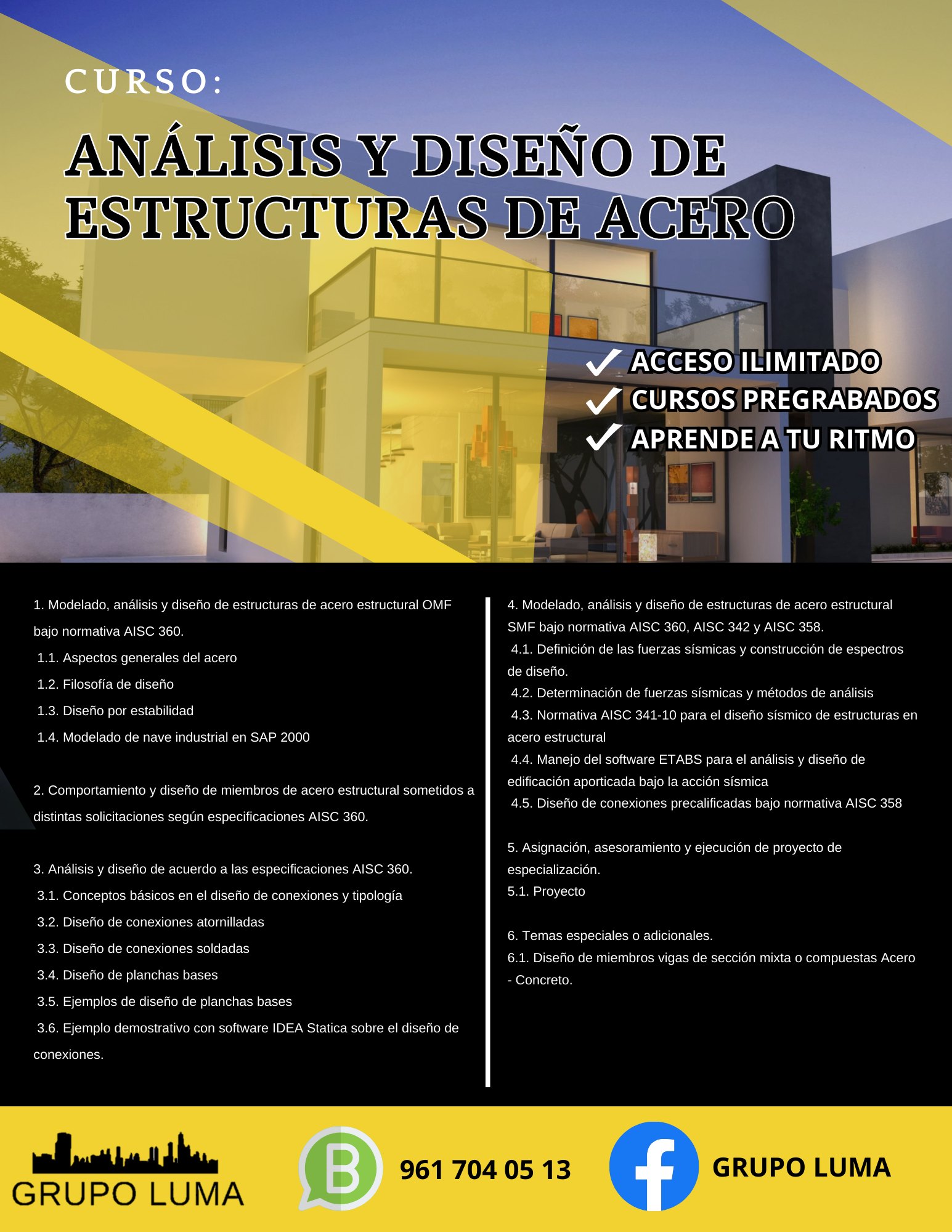 GRUPO LUMA Facebook ad: ¡ATENCIÓN INGENIEROS CIVILES Y ARQUITECTOS!