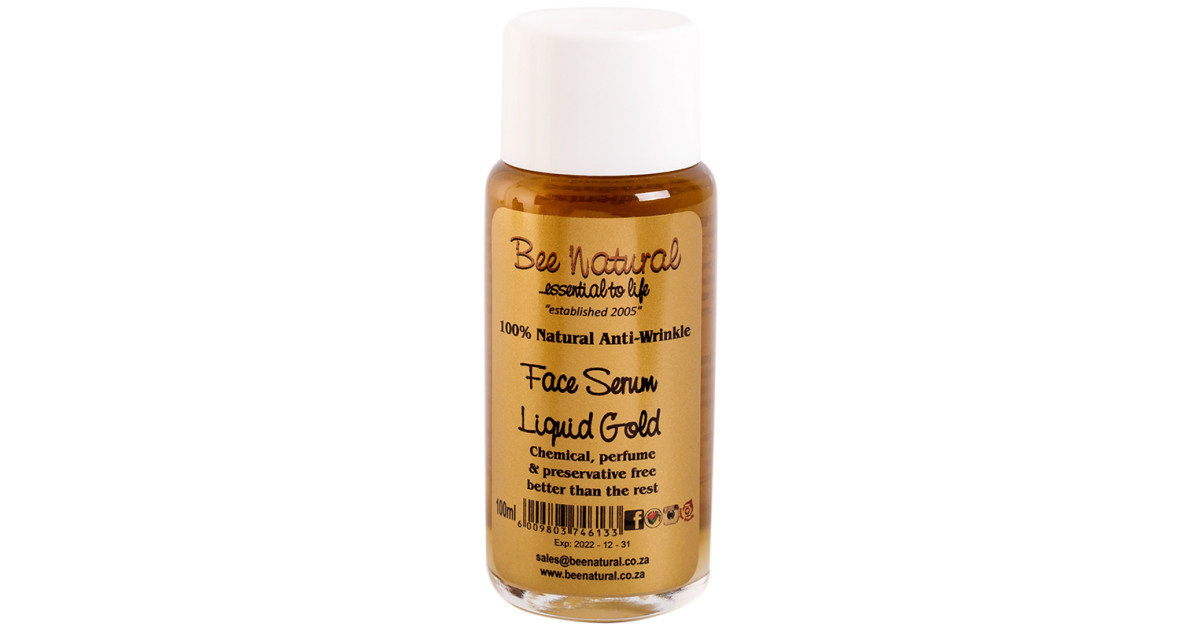 Bee Natural Facebook ad: Buy Bee Natural Liquid Gold Anti-Wrinkle Face Serum Online…