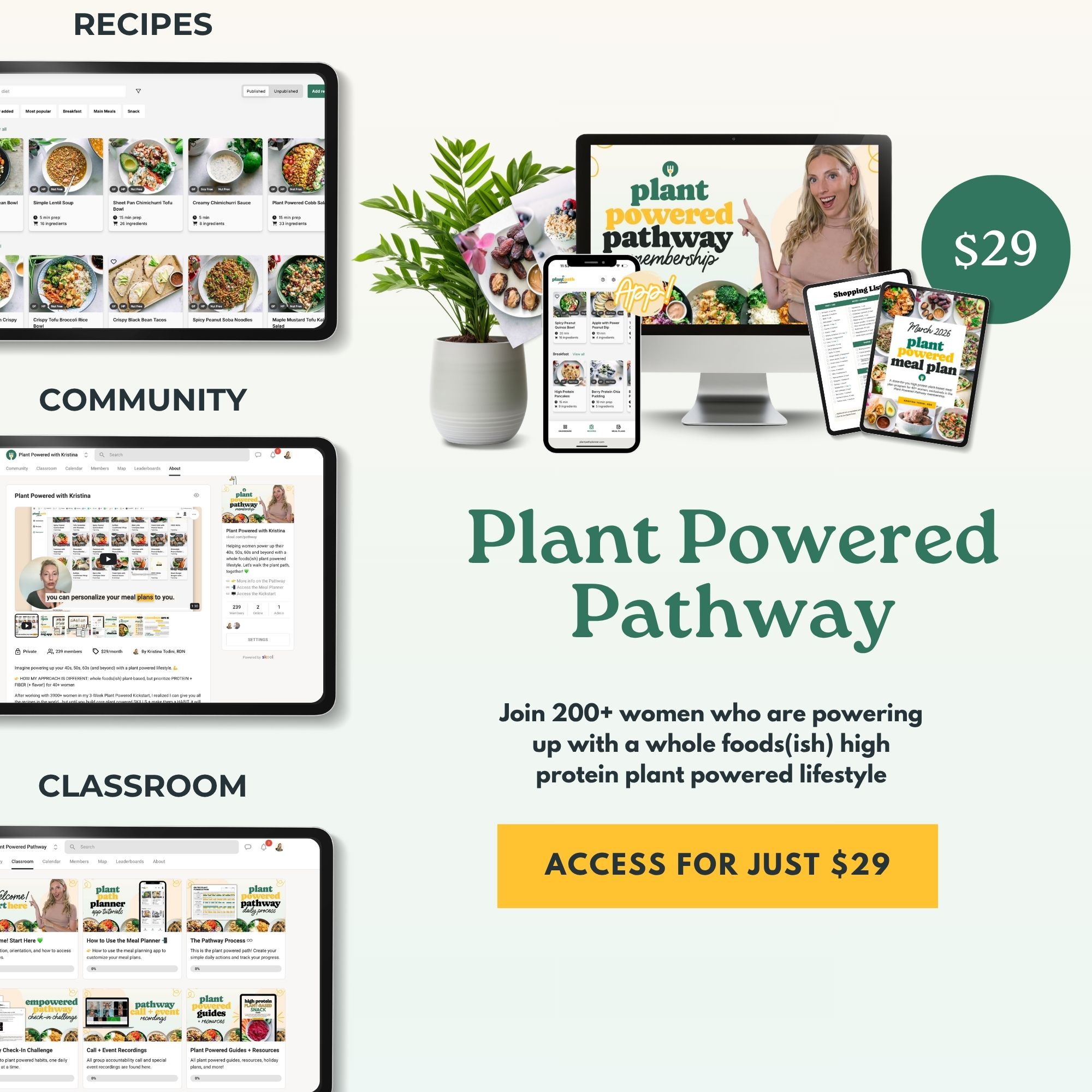 Plant Powered with Kristina Facebook ad