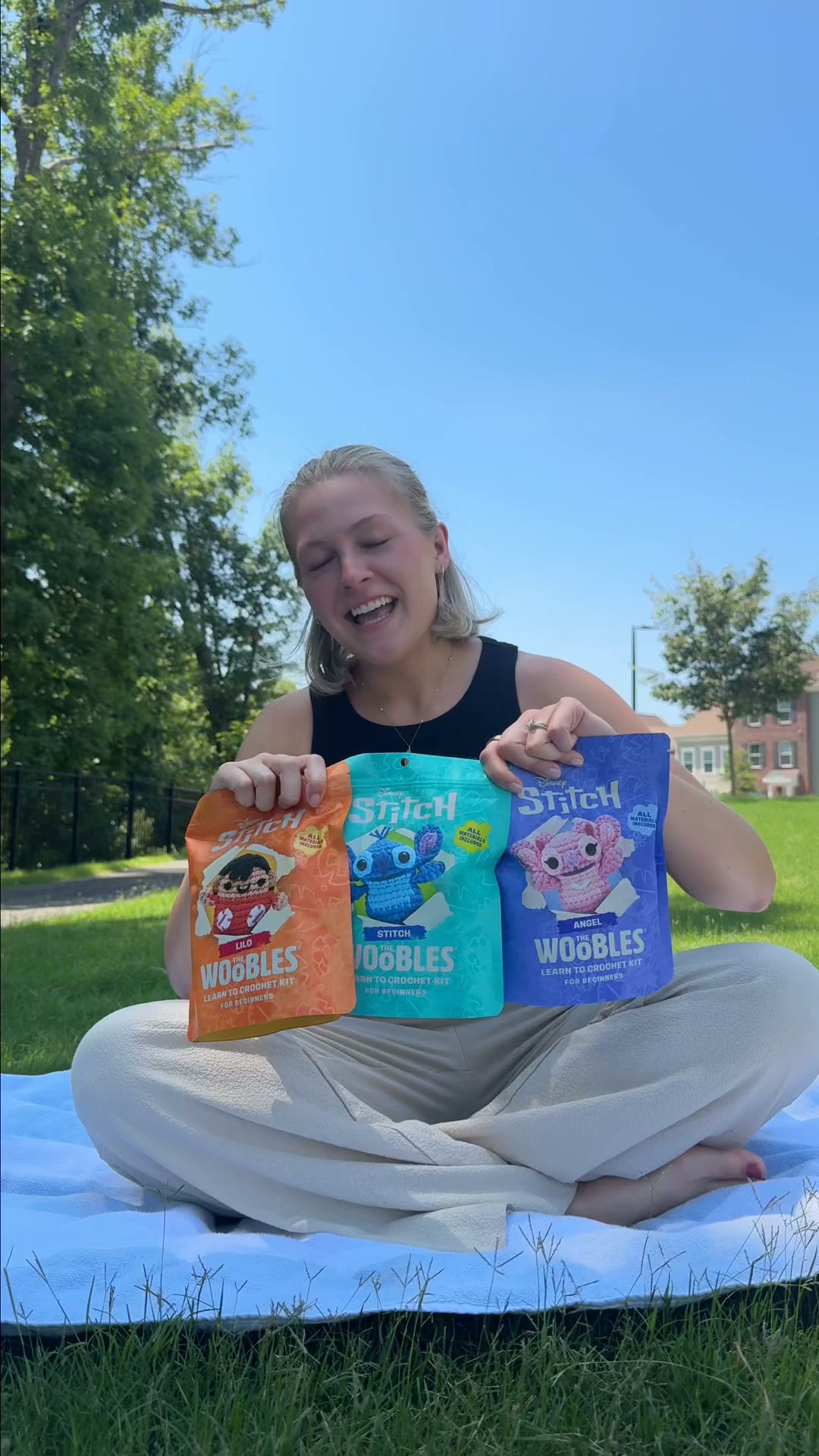 The Woobles Facebook ad: Crochet Lilo & Stitch