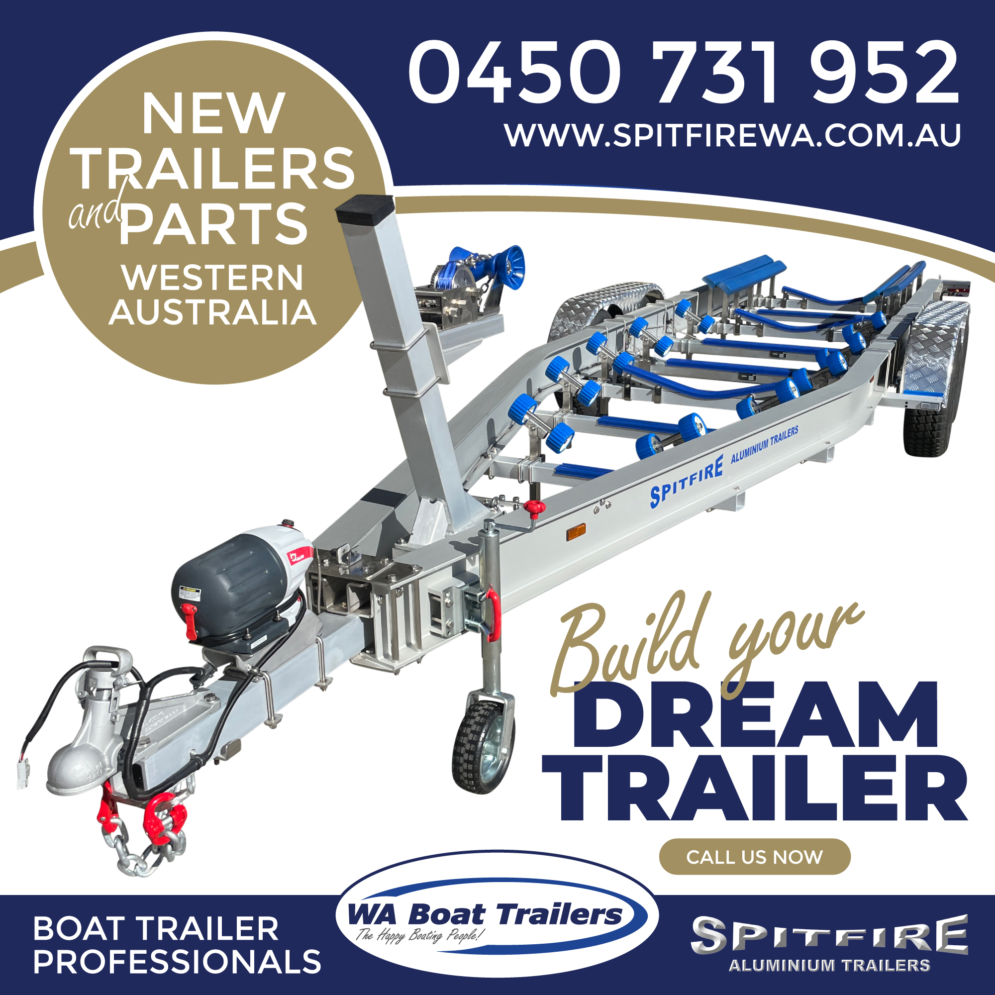 Spitfire Boat Trailers WA Facebook ad: Aluminium Boat Trailers, up to 4.5T | SpitfireWA