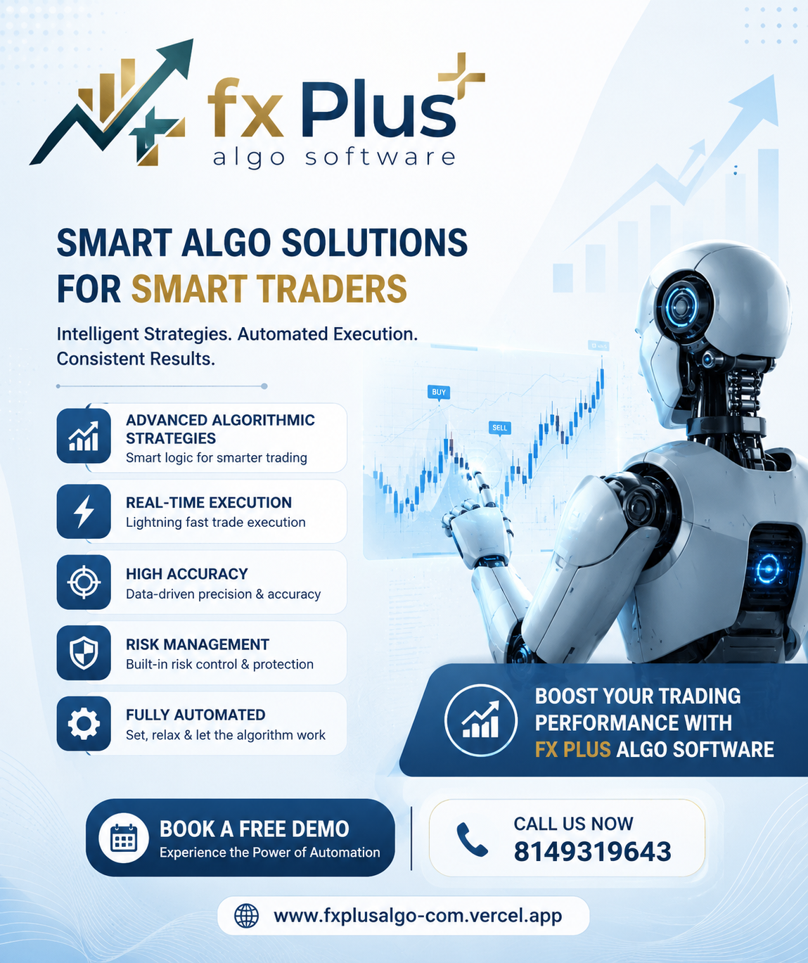 FxPlus - Algo Trading Software Facebook ad: Smart Trading Starts Here!