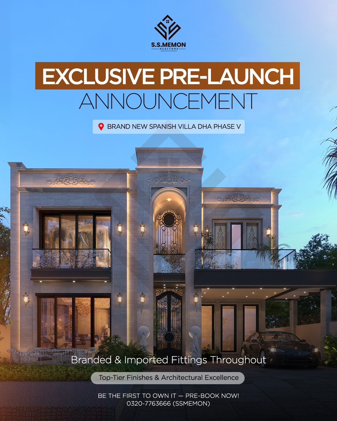 S.S. MEMON REALTORS Facebook ad: A Spanish Masterpiece is Taking Shape in DHA…