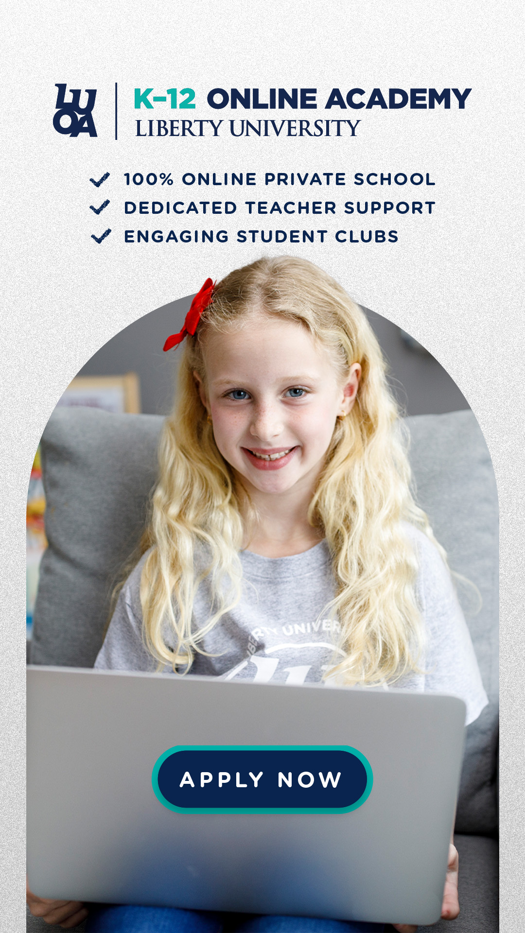 Liberty University Online Academy K-12 Facebook ad