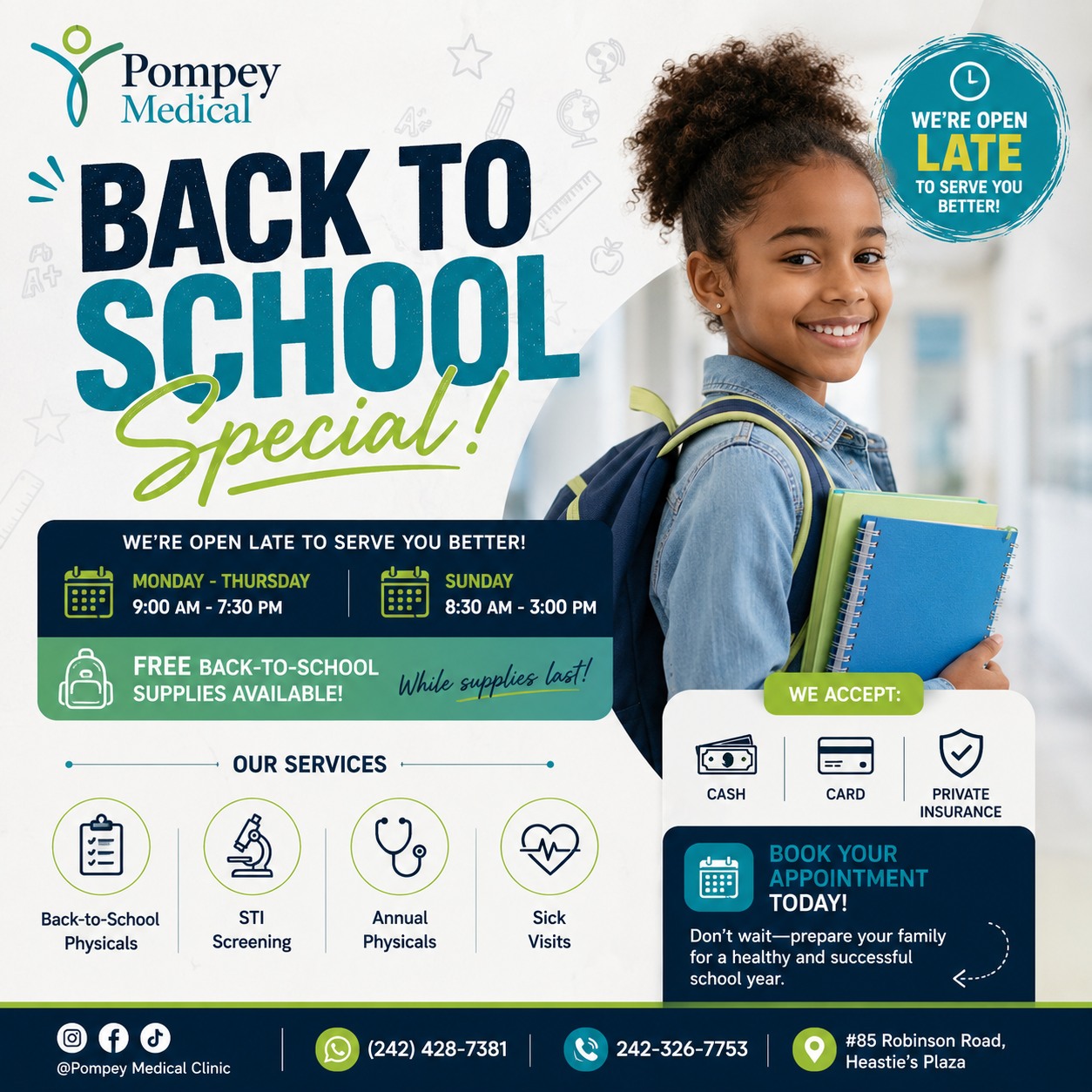 Pompey Medical Clinic Facebook ad