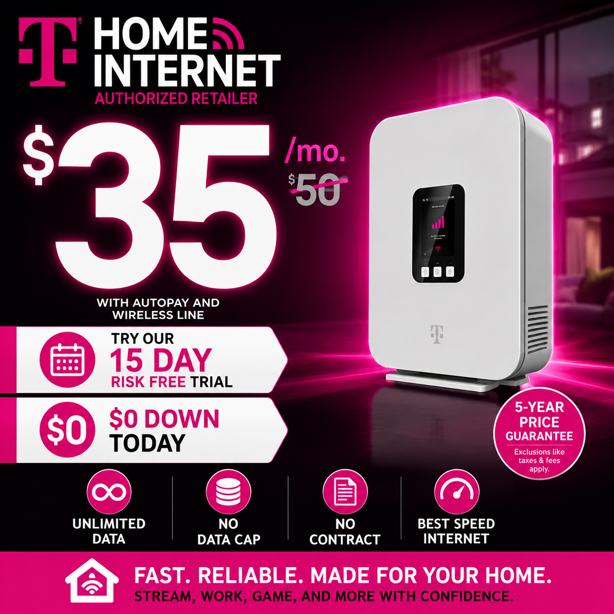 T-Mobile Authorized Dealer - Unlimited 5G Facebook ad