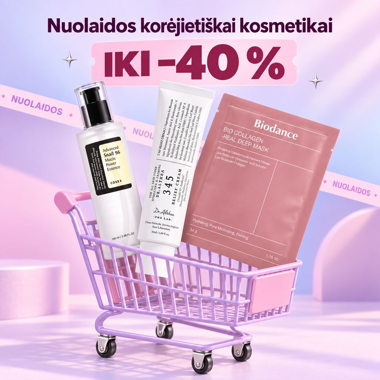 Asian Blossom korėjietiška kosmetika Facebook ad