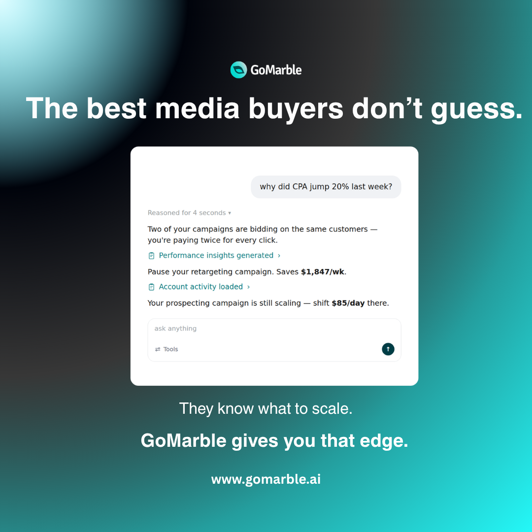 GoMarble.AI Facebook ad