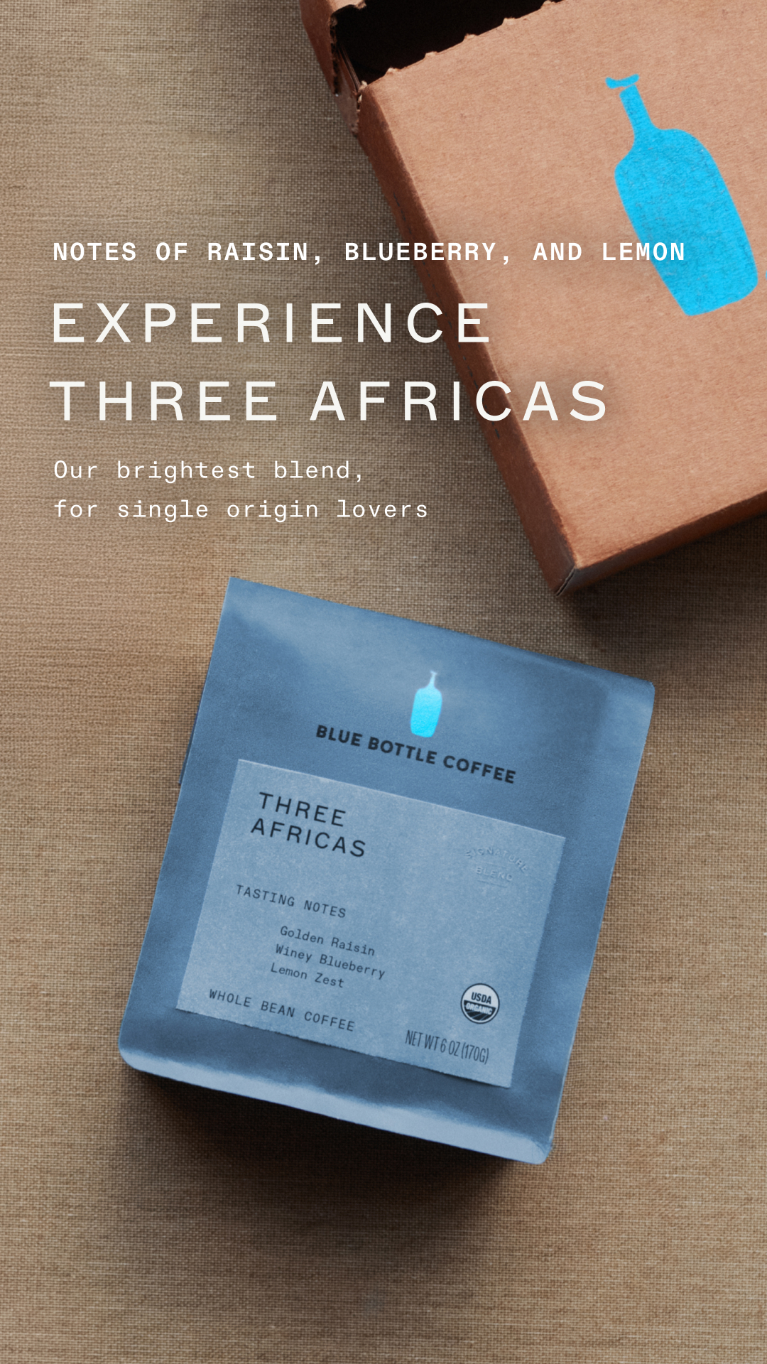 Blue Bottle Coffee Facebook ad