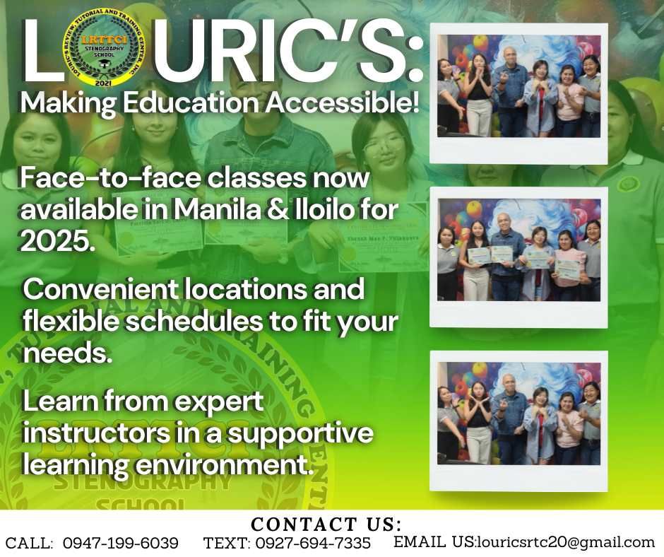 Lourics Review, Tutorial and Training Center Inc., Facebook ad