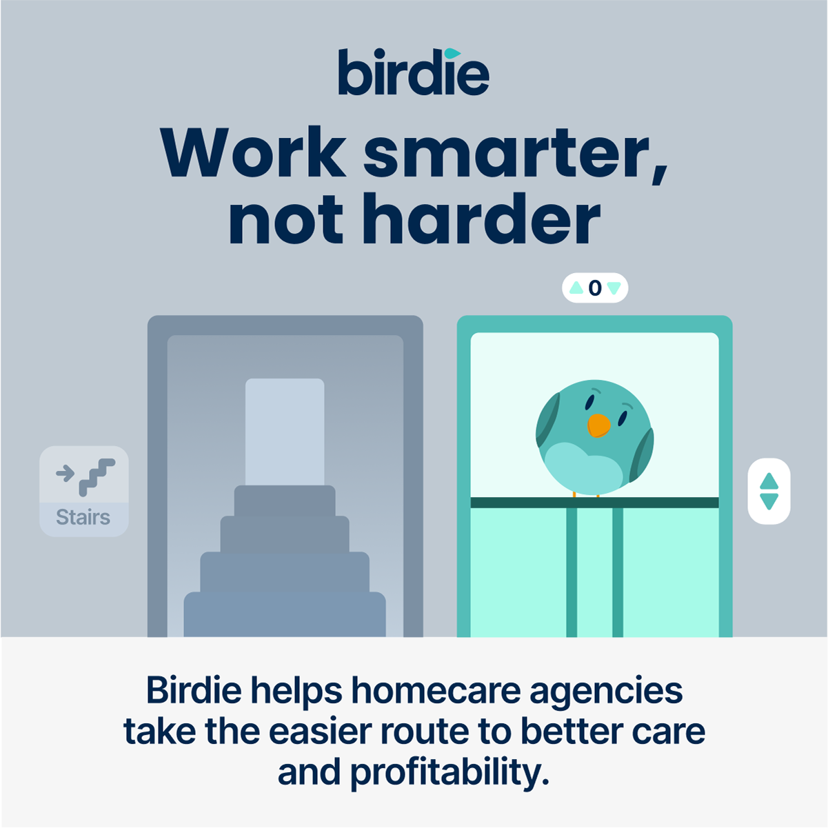 Birdie Care Facebook ad: Work Smarter, Not Harder: Transform Your Care Agency…