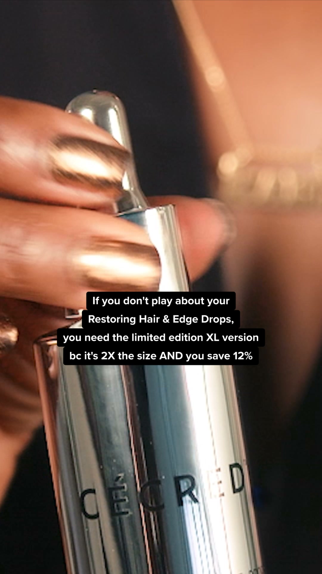 Cecred Facebook ad: Restoring Hair & Edge Drops XL