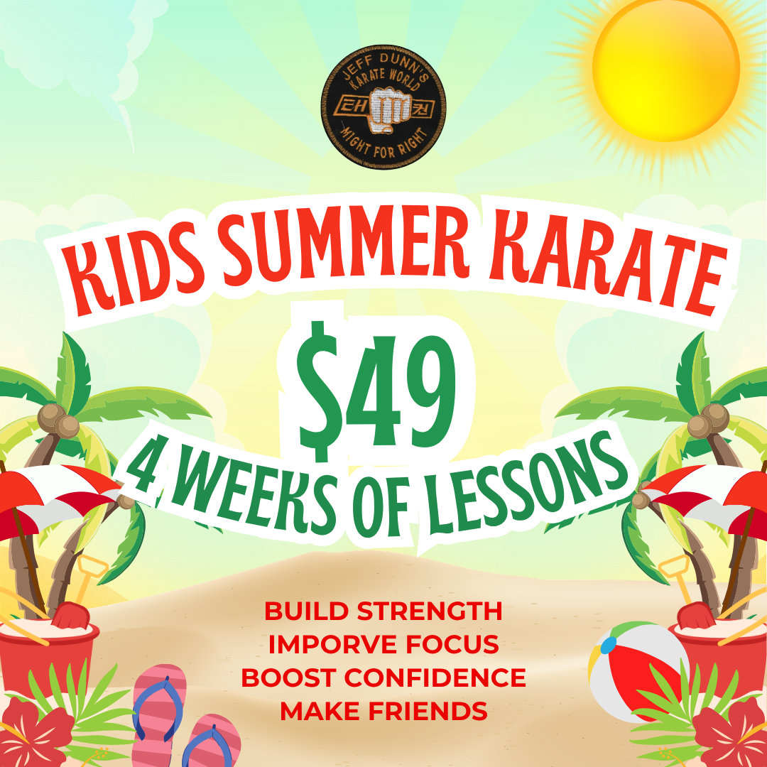 Karate World Kenilworth Facebook ad: Kids Martial Arts, Only $49!