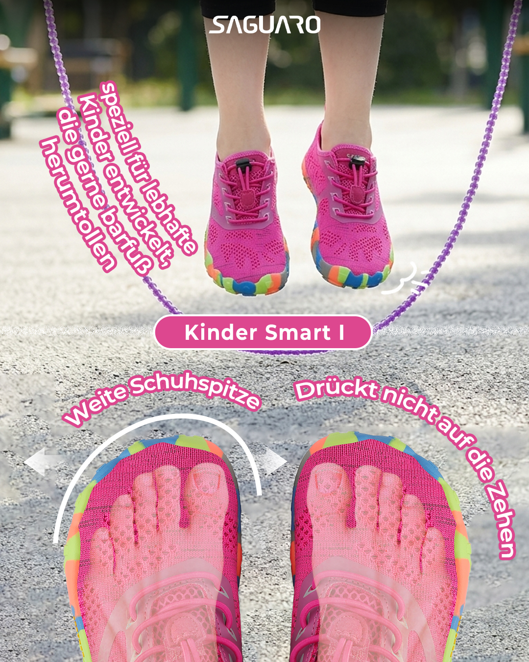 Saguaro De Facebook ad: Schluss mit drückenden Schuhen