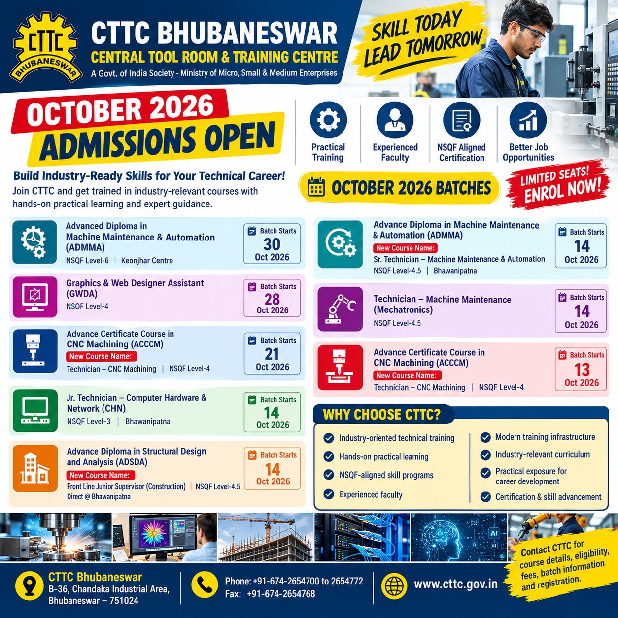 CTTC Bhubaneswar Facebook ad: CTTC Bhubaneswar - Courses