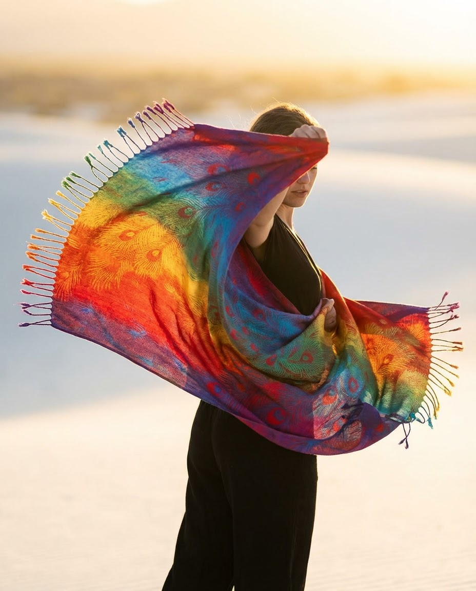 Harper-Heights Online Facebook ad: Boho Cashmere Wrap
