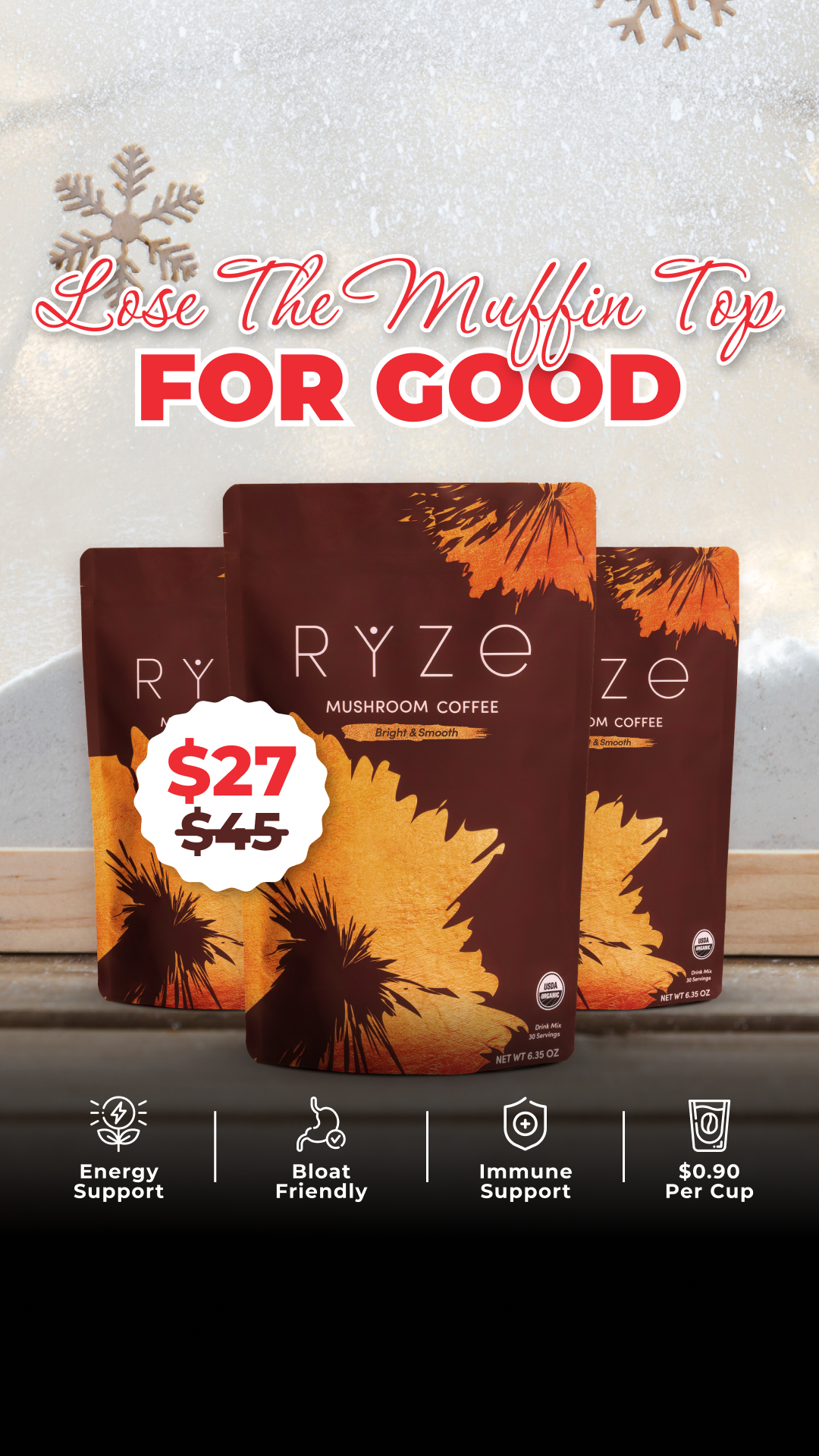 RYZE Superfoods Facebook ad