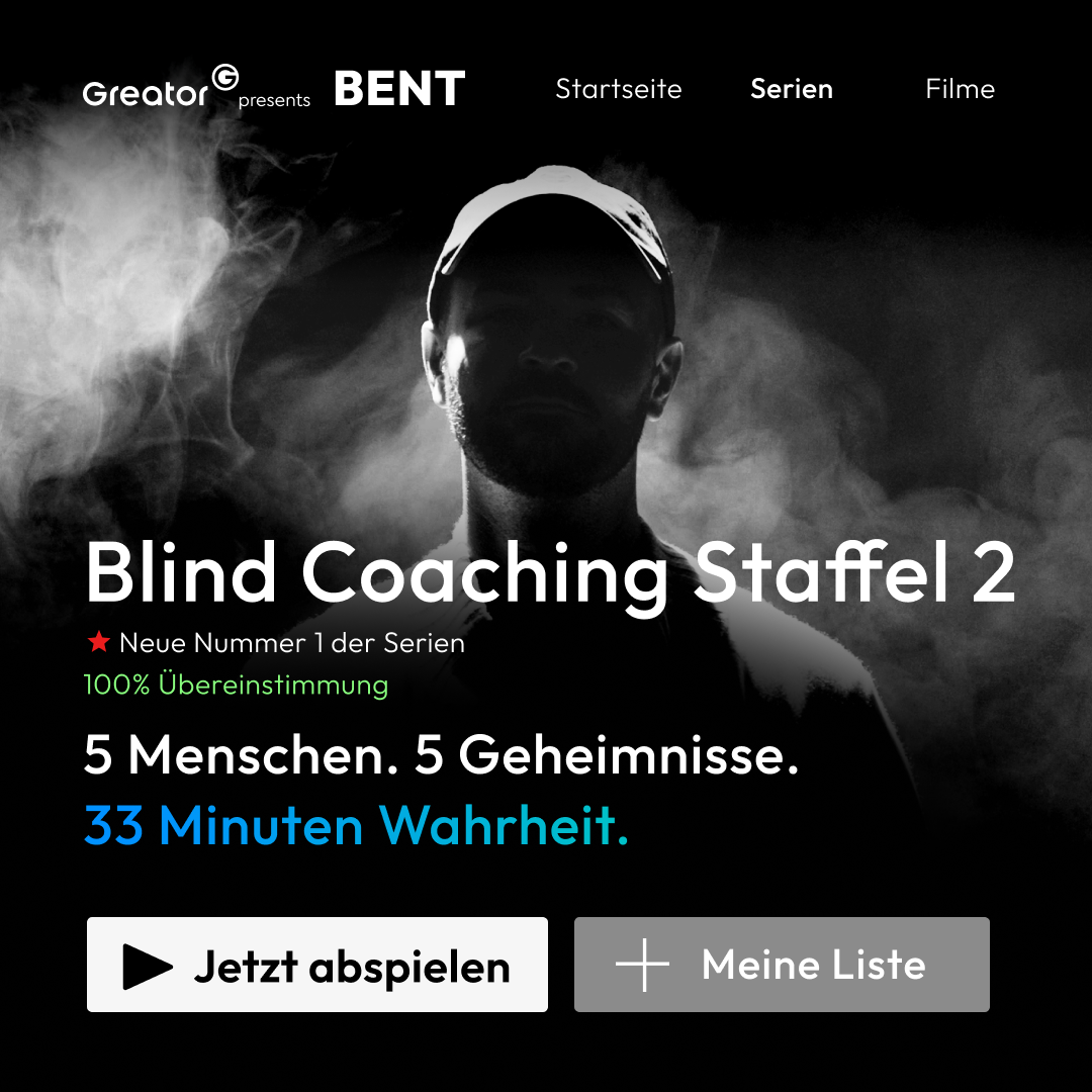 Greator Facebook ad: Ein Raum. Zwei Sessel. Ein Durchbruch.