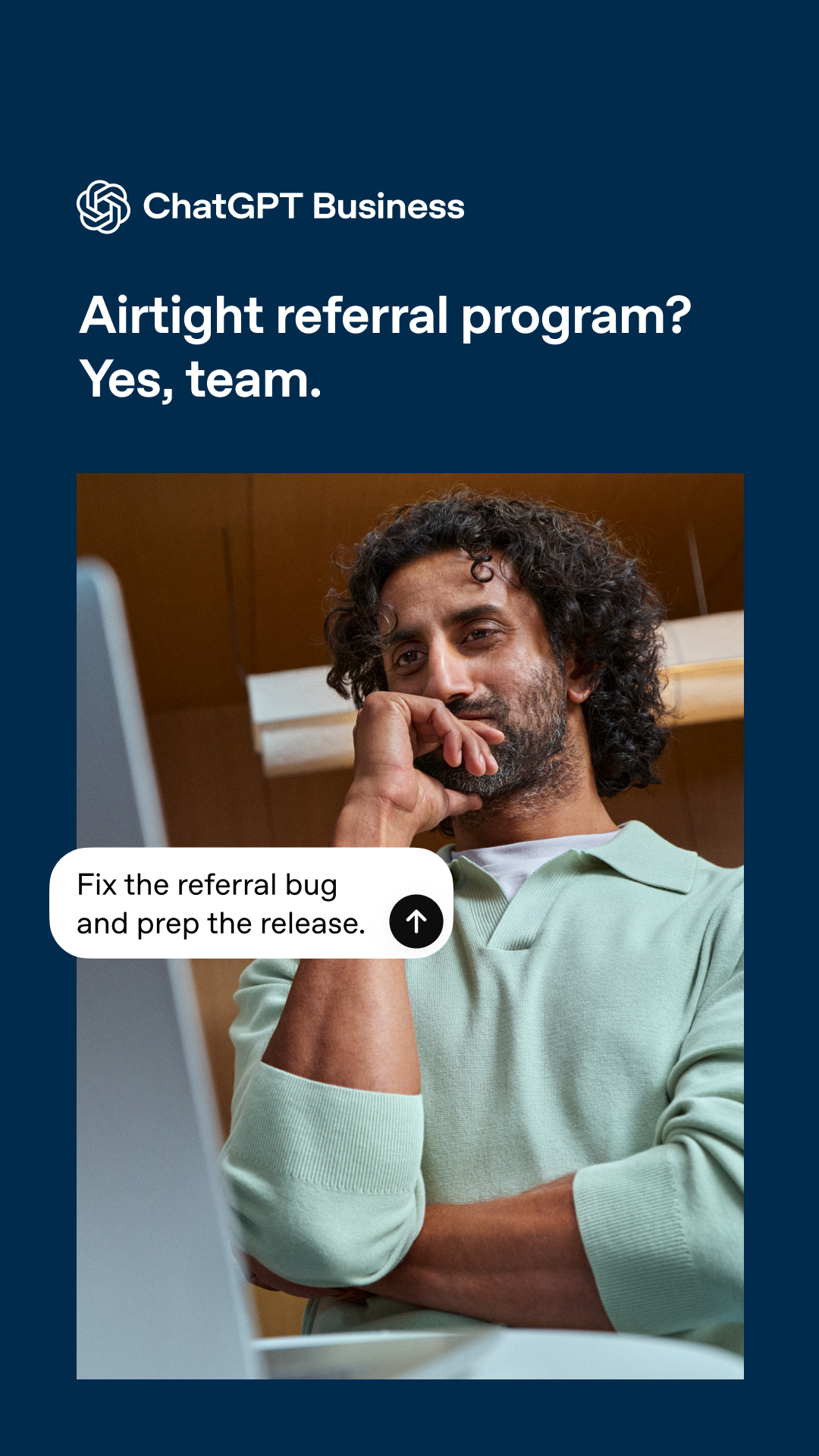 OpenAI Facebook ad: Try ChatGPT Business