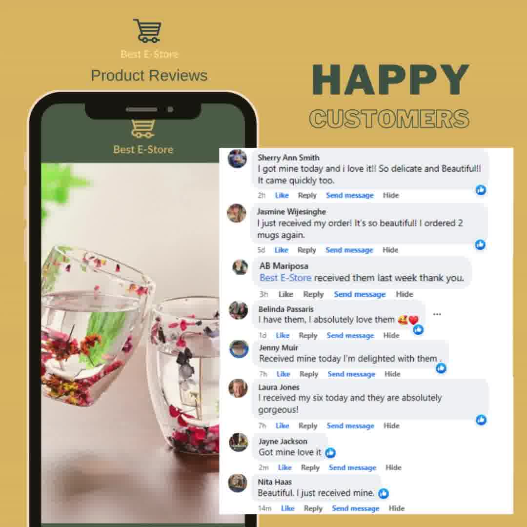 Best E-Store Facebook ad: Keep Drinks Perfectly Hot or Cold with a Touch of Beauty!